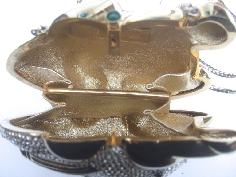 Judith Leiber Crystal Jeweled Frog Minaudière c 1980s For Sale 15