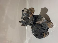 JUDITH LEIBER Crystal Terrier Minaudiere Clutch