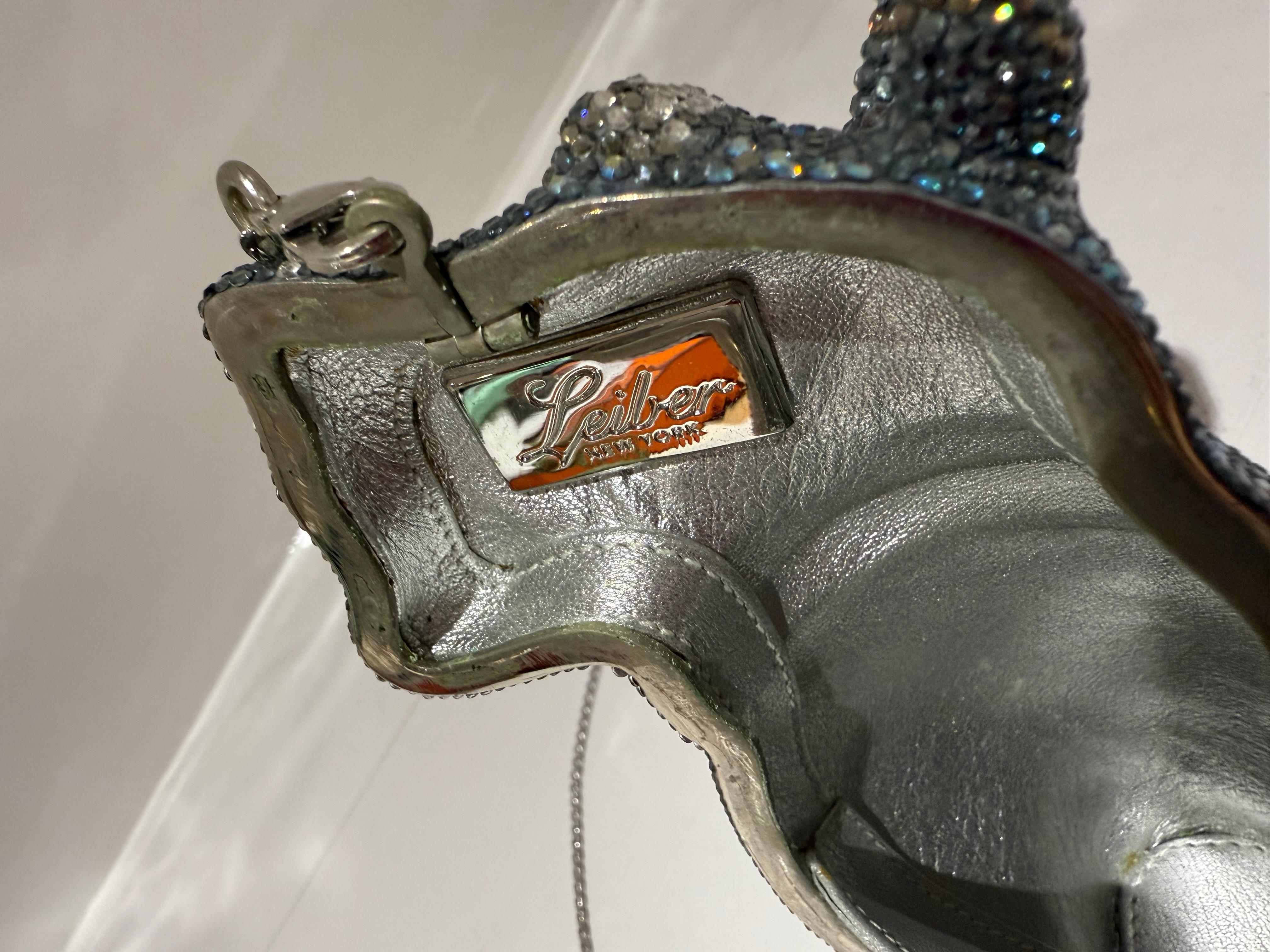 JUDITH LEIBER Crystal Terrier Minaudiere Clutch For Sale 1
