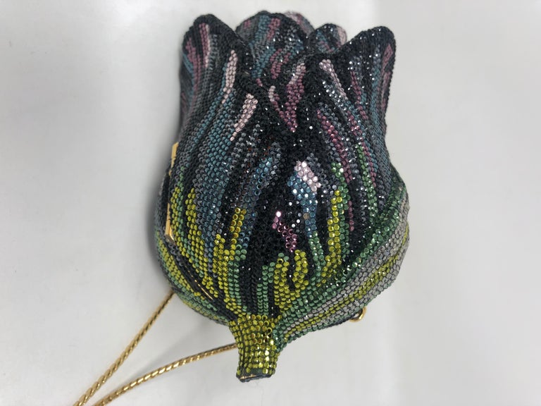 Judith Leiber Pearl Jade Tulip Jewel Mini Bag