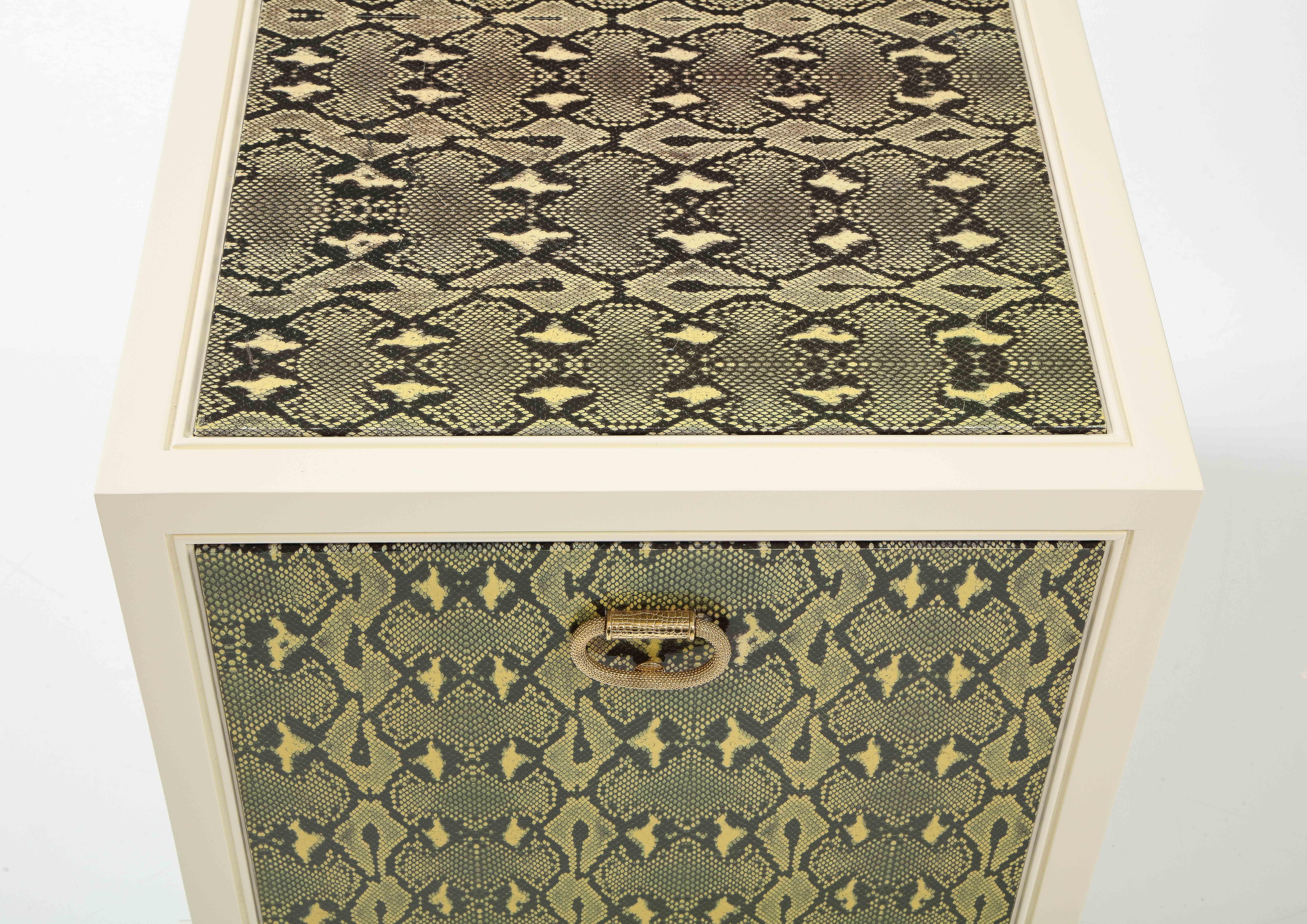 Judith Leiber Custom Designed Snakeskin Cabinet. For Sale 4