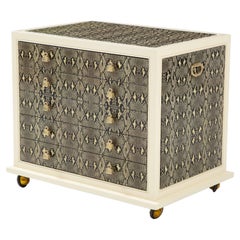 Vintage Judith Leiber Custom Designed Snakeskin Cabinet.
