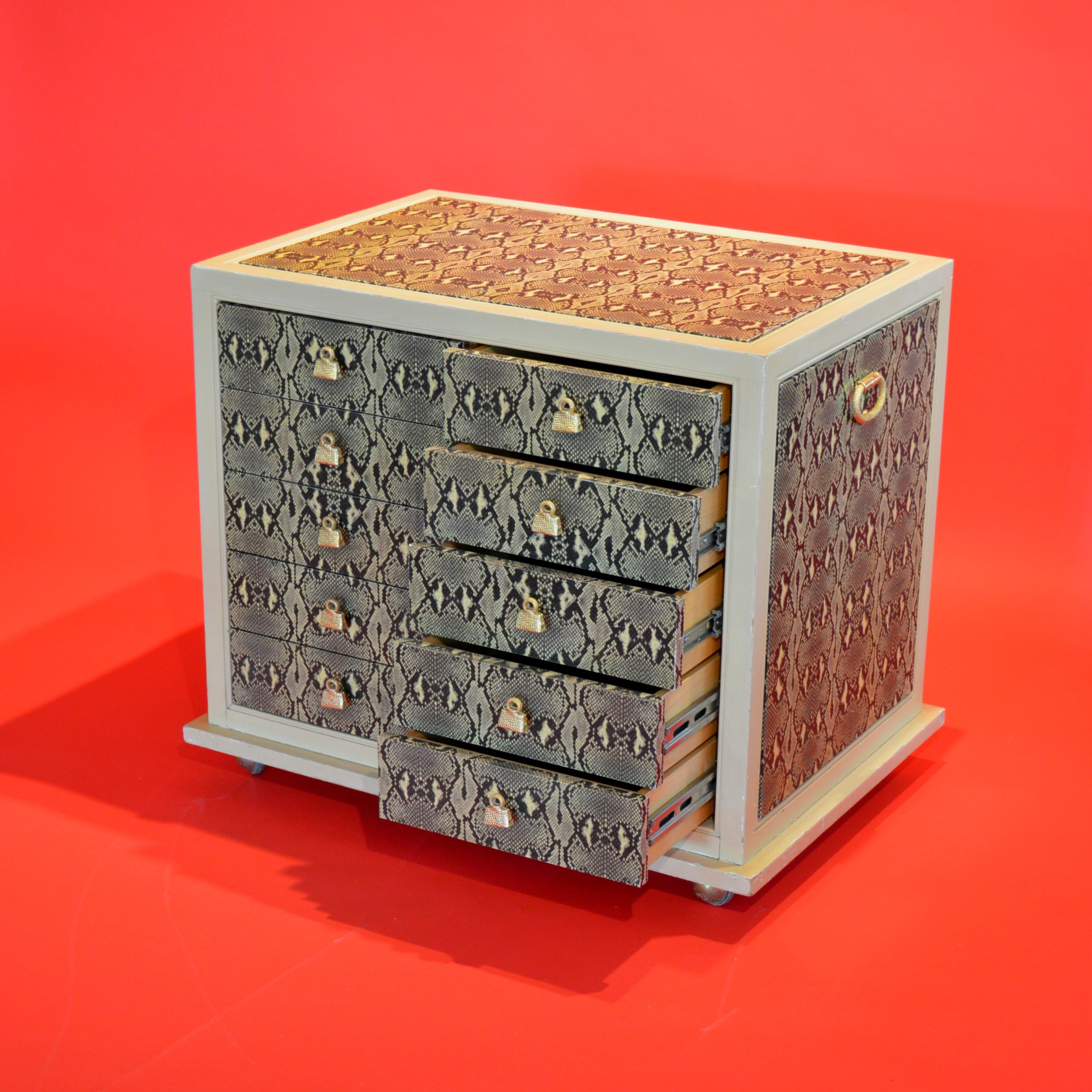 Python Chest of Drawers Custom Made for Judith Leiber Store, NYC c.1990 For Sale 4