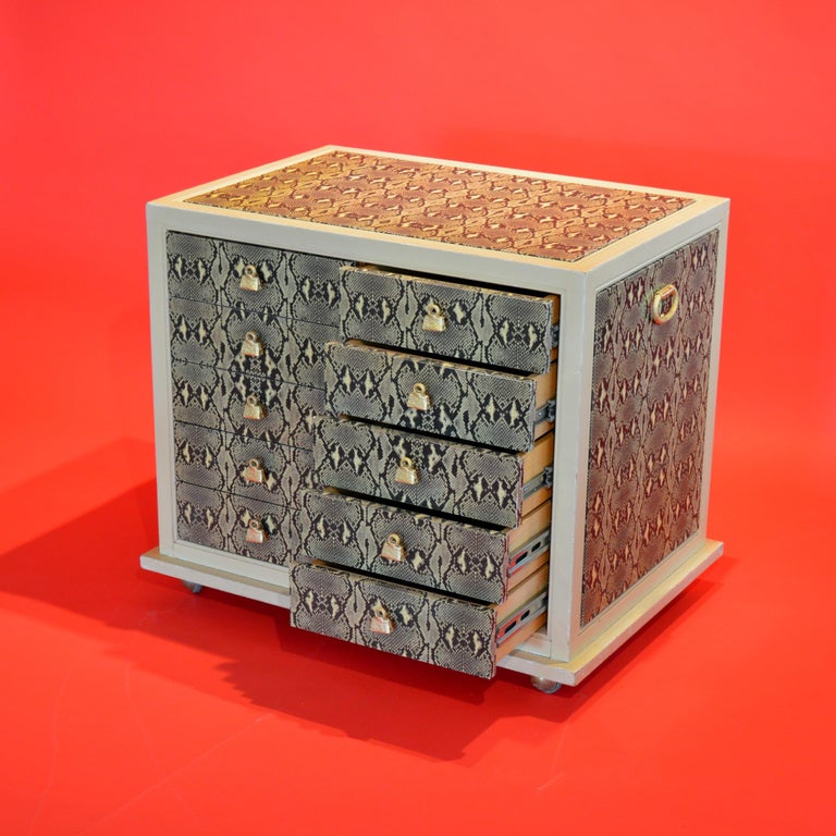 Python Chest of Drawers Custom Made for Judith Leiber Store, NYC c.1990 For Sale 5