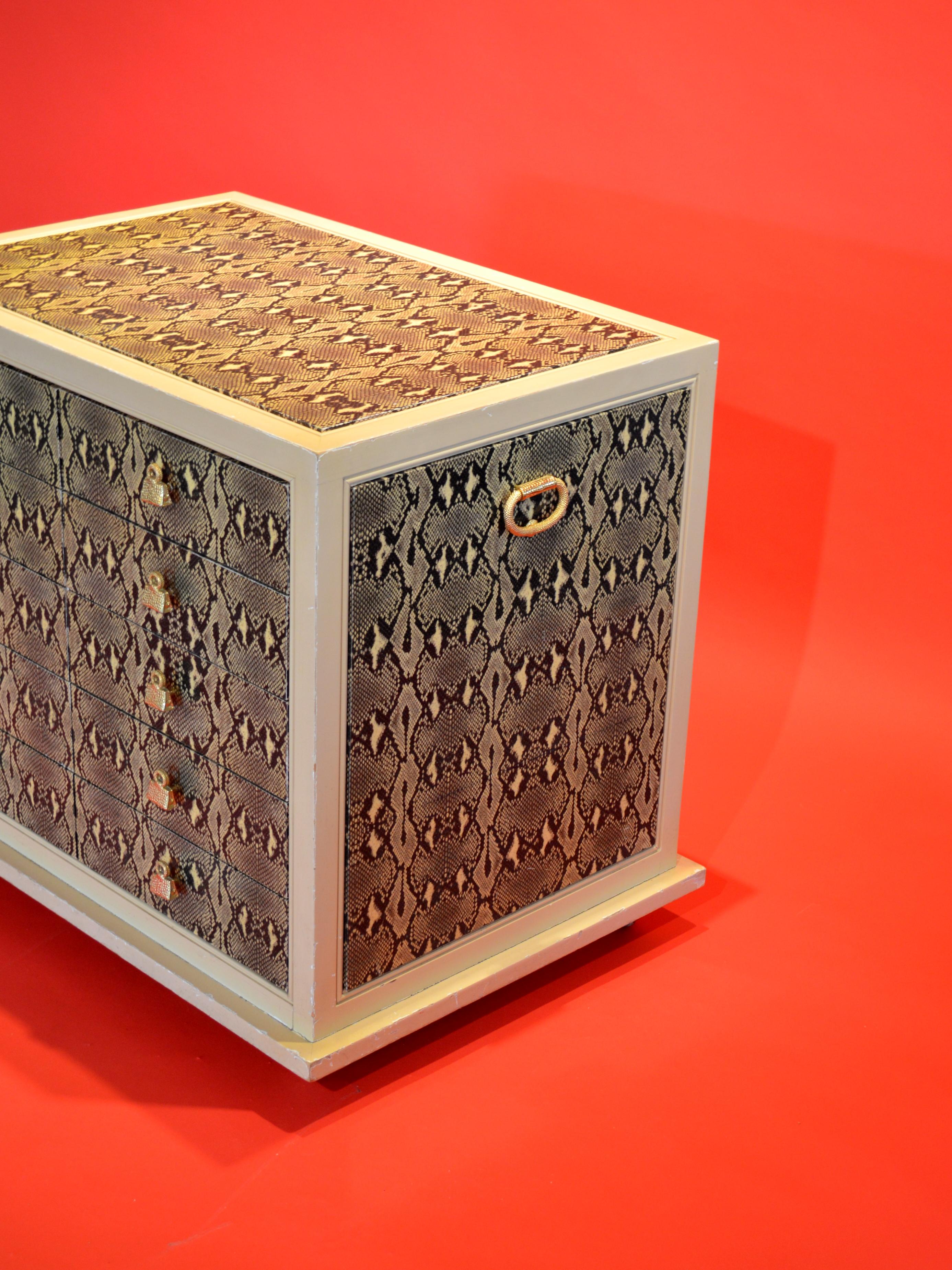 Python Chest of Drawers Custom Made for Judith Leiber Store, NYC c.1990 For Sale 5