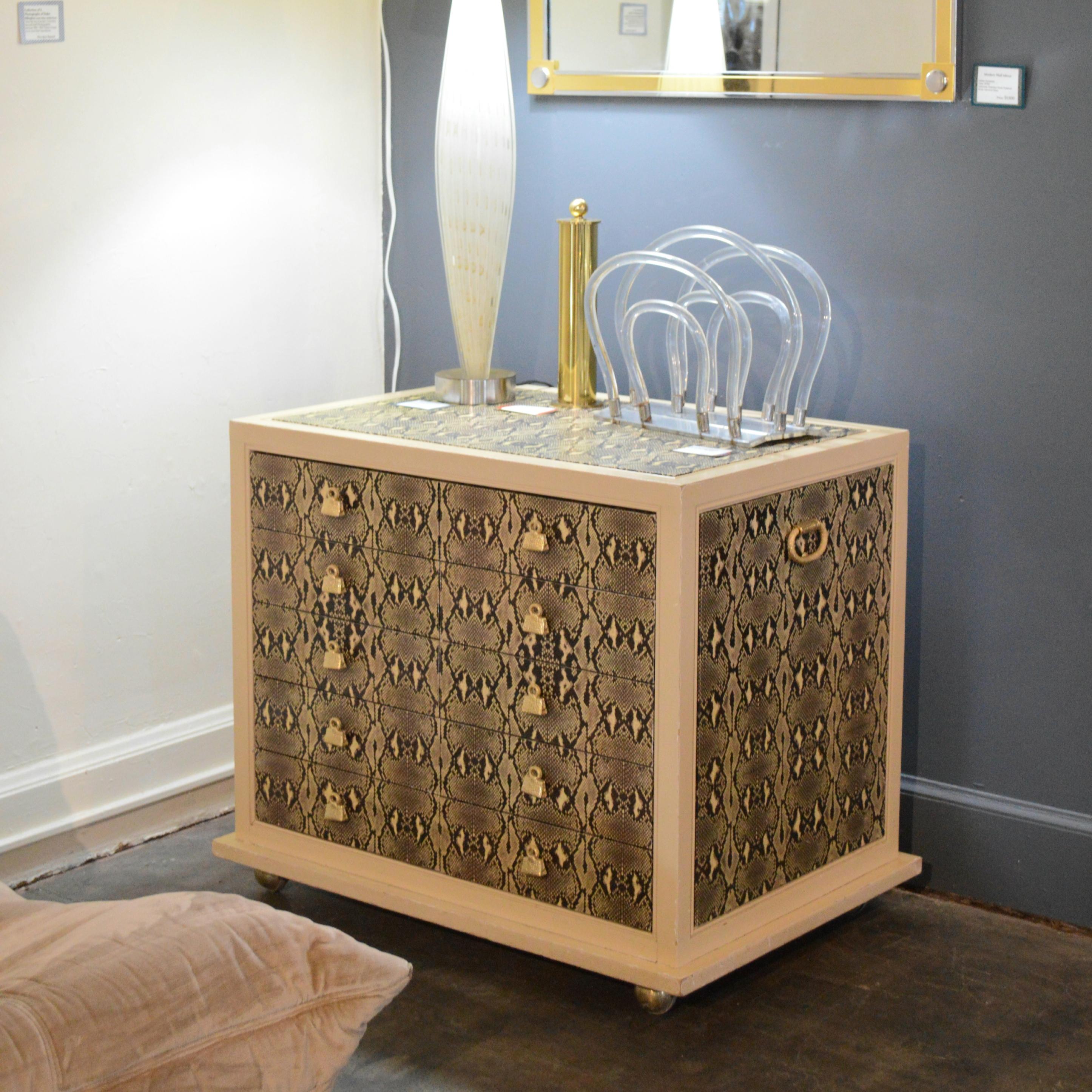 Python Chest of Drawers Custom Made for Judith Leiber Store, NYC c.1990 For Sale 8