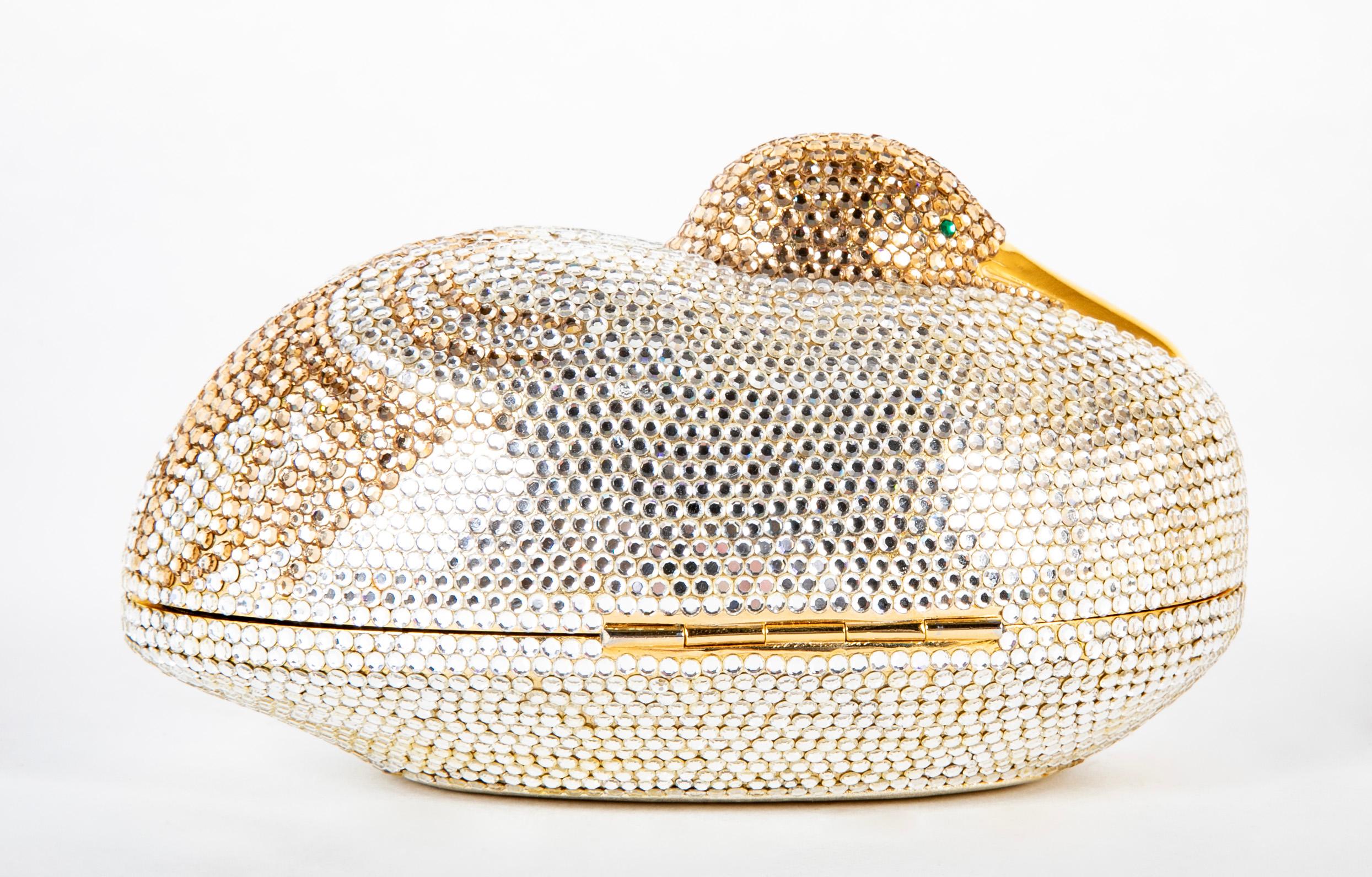 Metal Judith Leiber Duck Minaudiere  For Sale