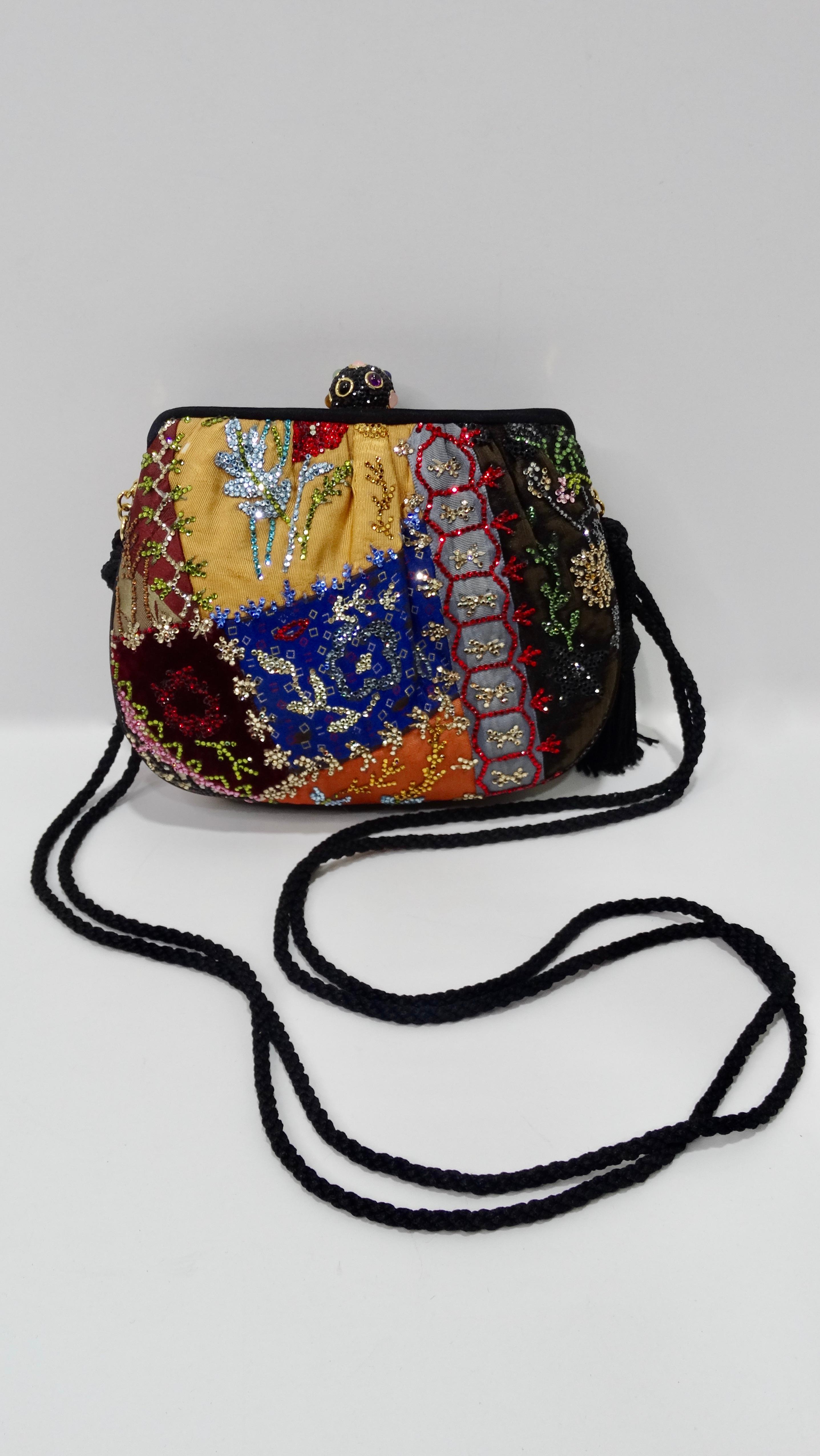 Judith Leiber Embellished Patchwork Bag In Good Condition In Scottsdale, AZ
