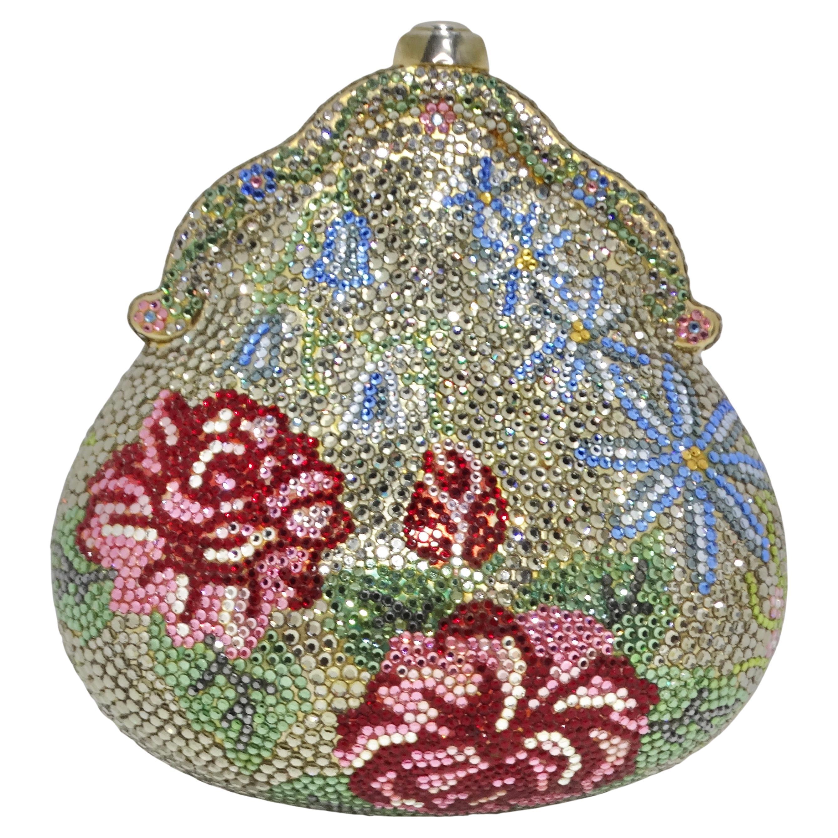 Judith Leiber Floral Châtelaine Minaudière Bag For Sale