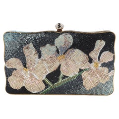 Judith Leiber Floral Tapestry Rhinestone Clutch