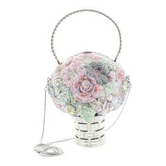 Judith Leiber Flower Bouquet Minaudiere Crystal And Pearl Small 