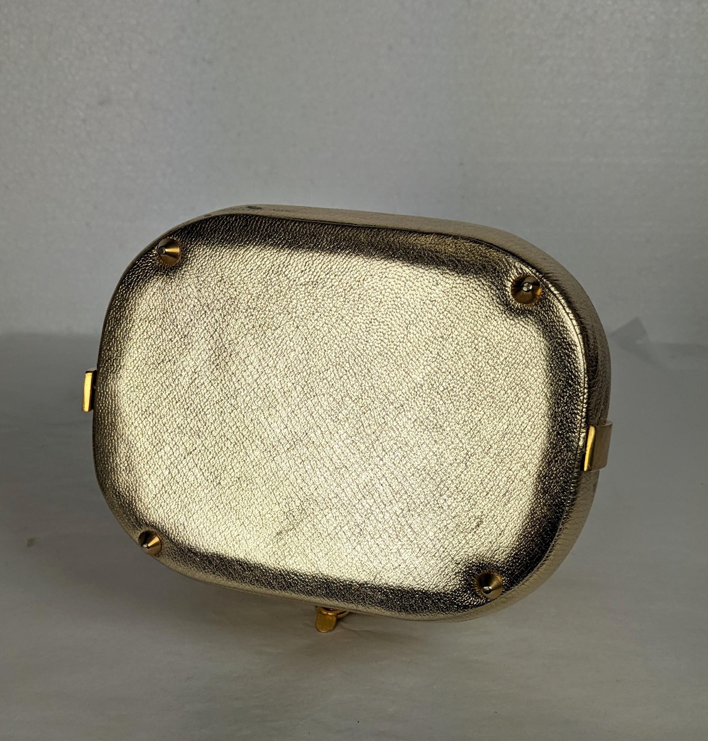 Judith Leiber Gold Kid Asian Inspired Novelty Bag For Sale 2