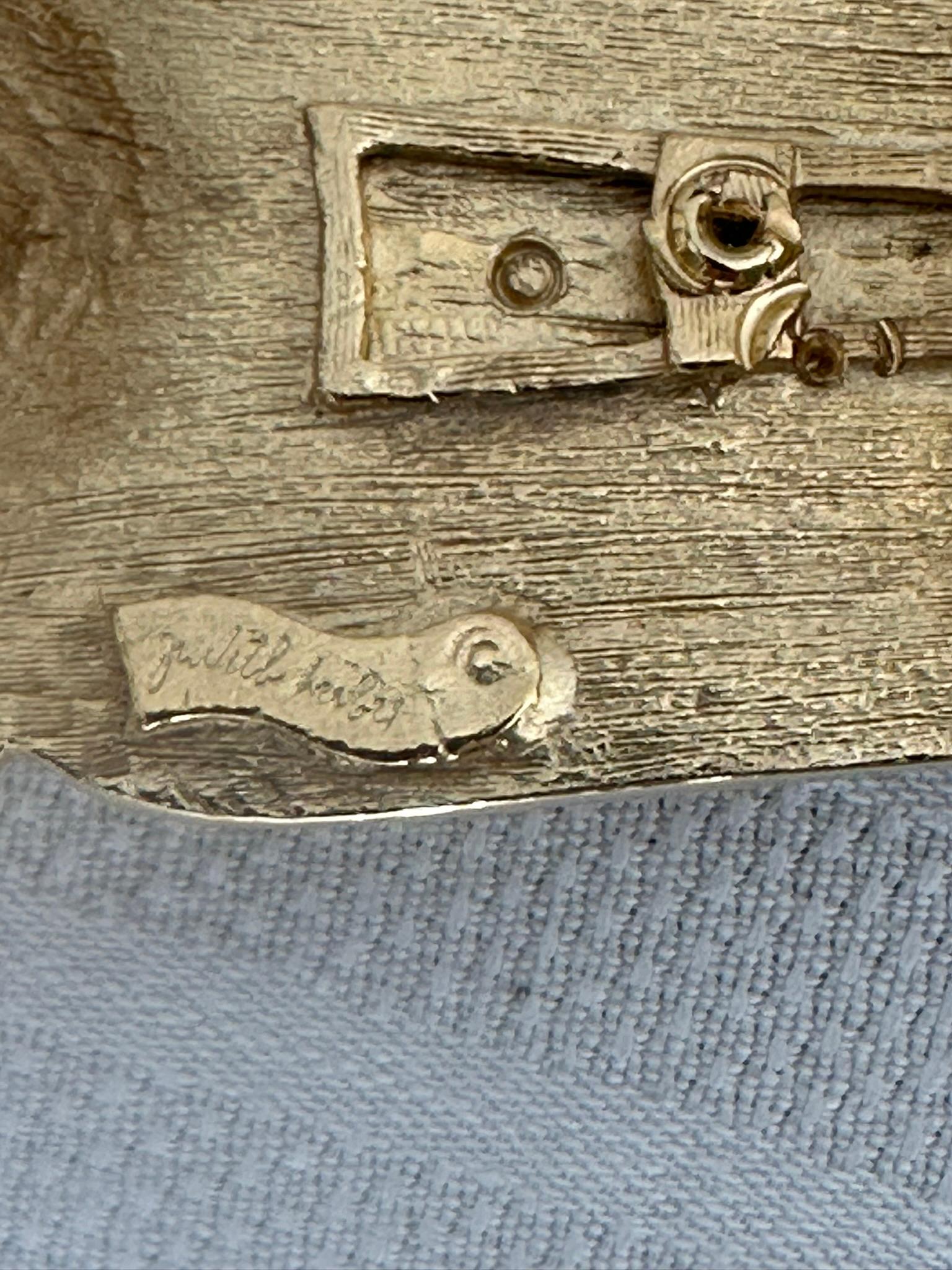 Judith Leiber, fibbia a testa di leone in metallo dorato con espansione  Cintura in vendita 8