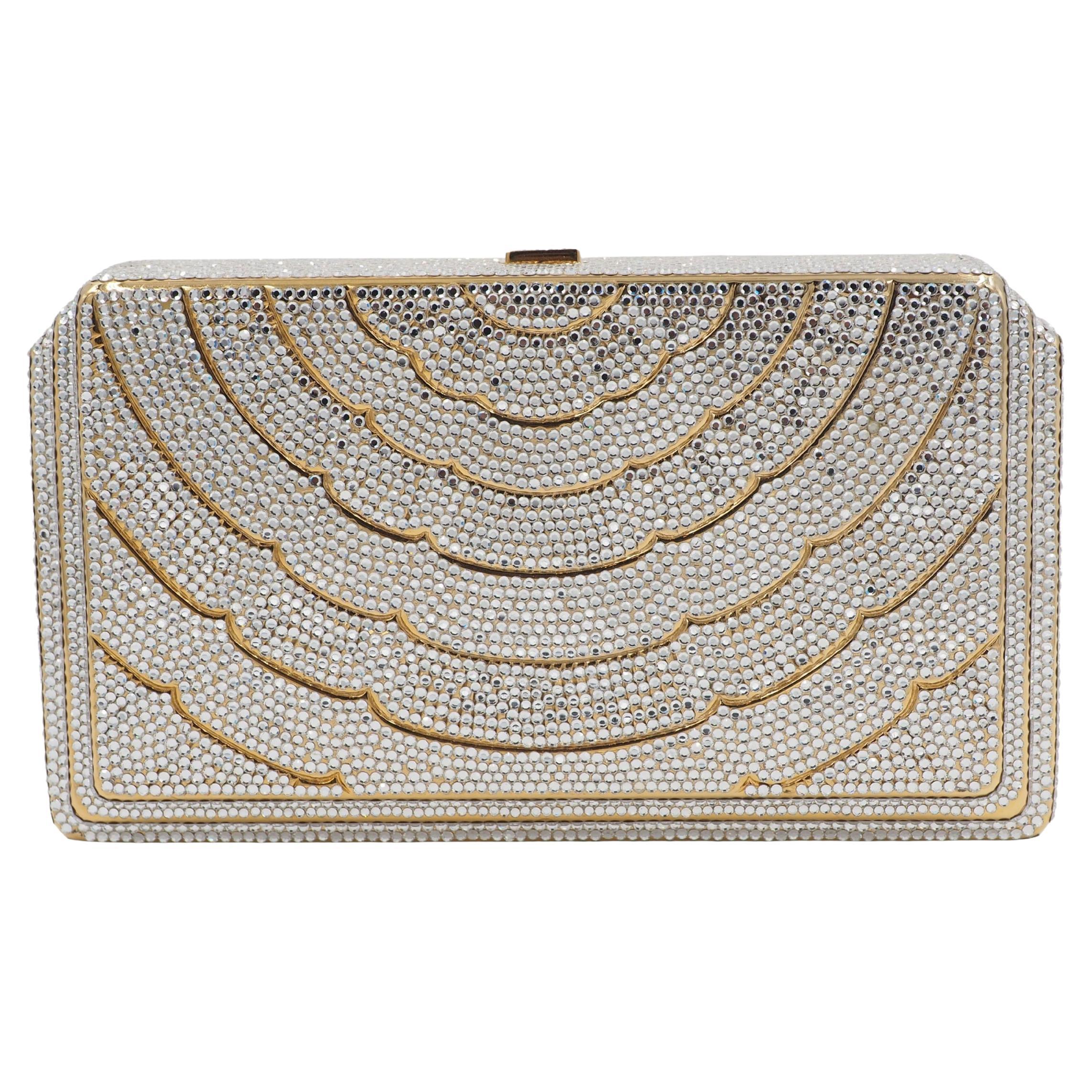 Judith Leiber Gold/Rhinestone Clutch