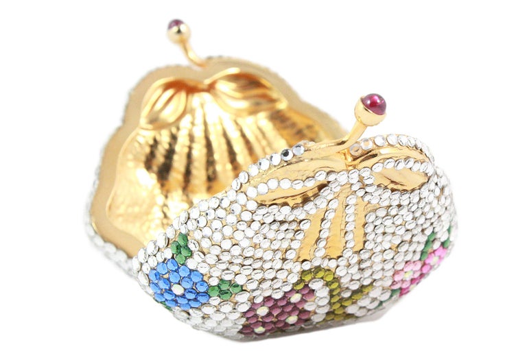 Judith Leiber Gold Rhinestone Coin Purse at 1stDibs