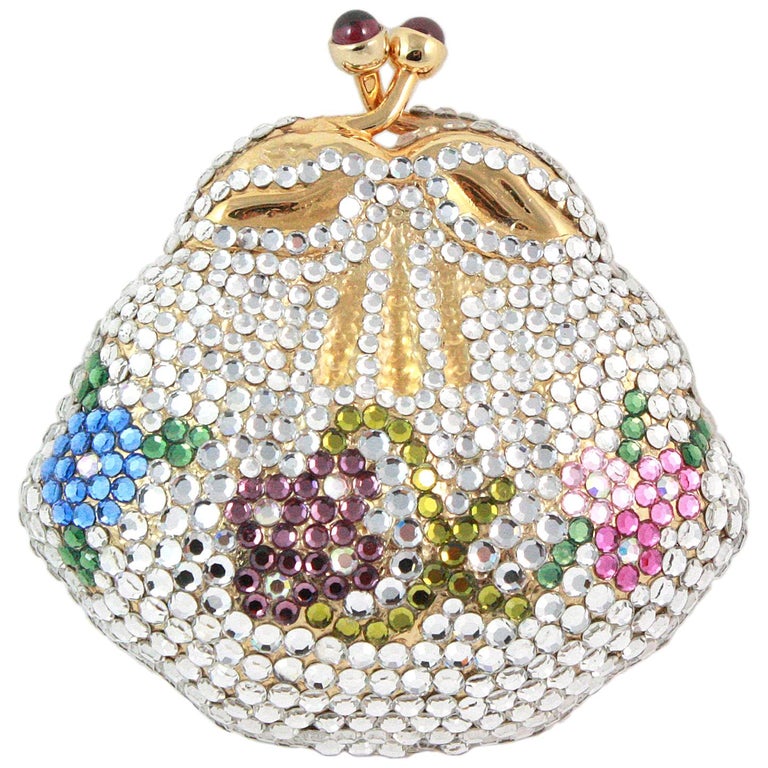 Judith Leiber Gold Rhinestone Coin Purse at 1stDibs
