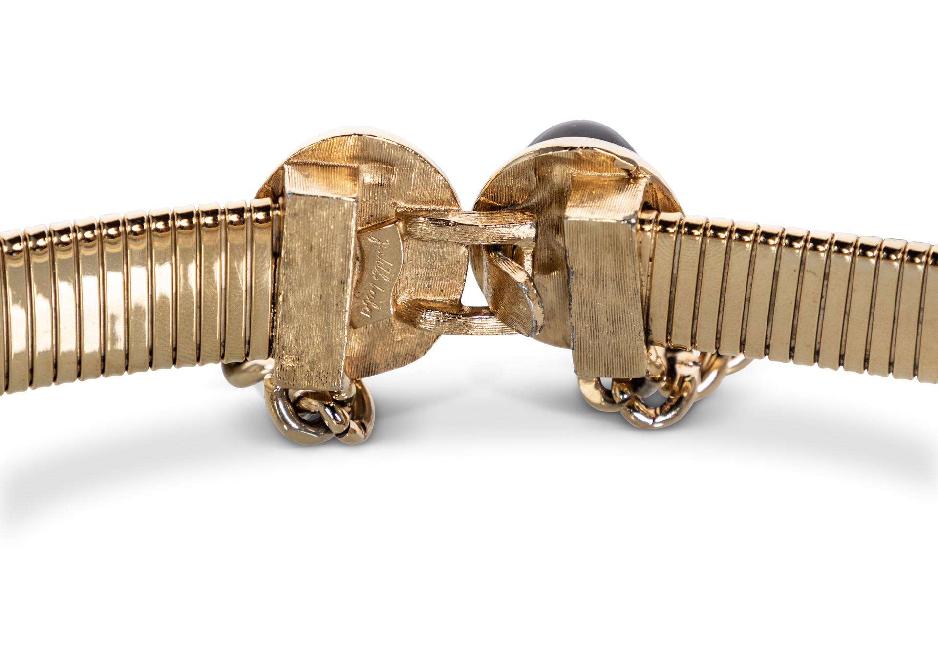Judith Leiber Gold Semi-Precious Stones Chain Belt, 1990s 2
