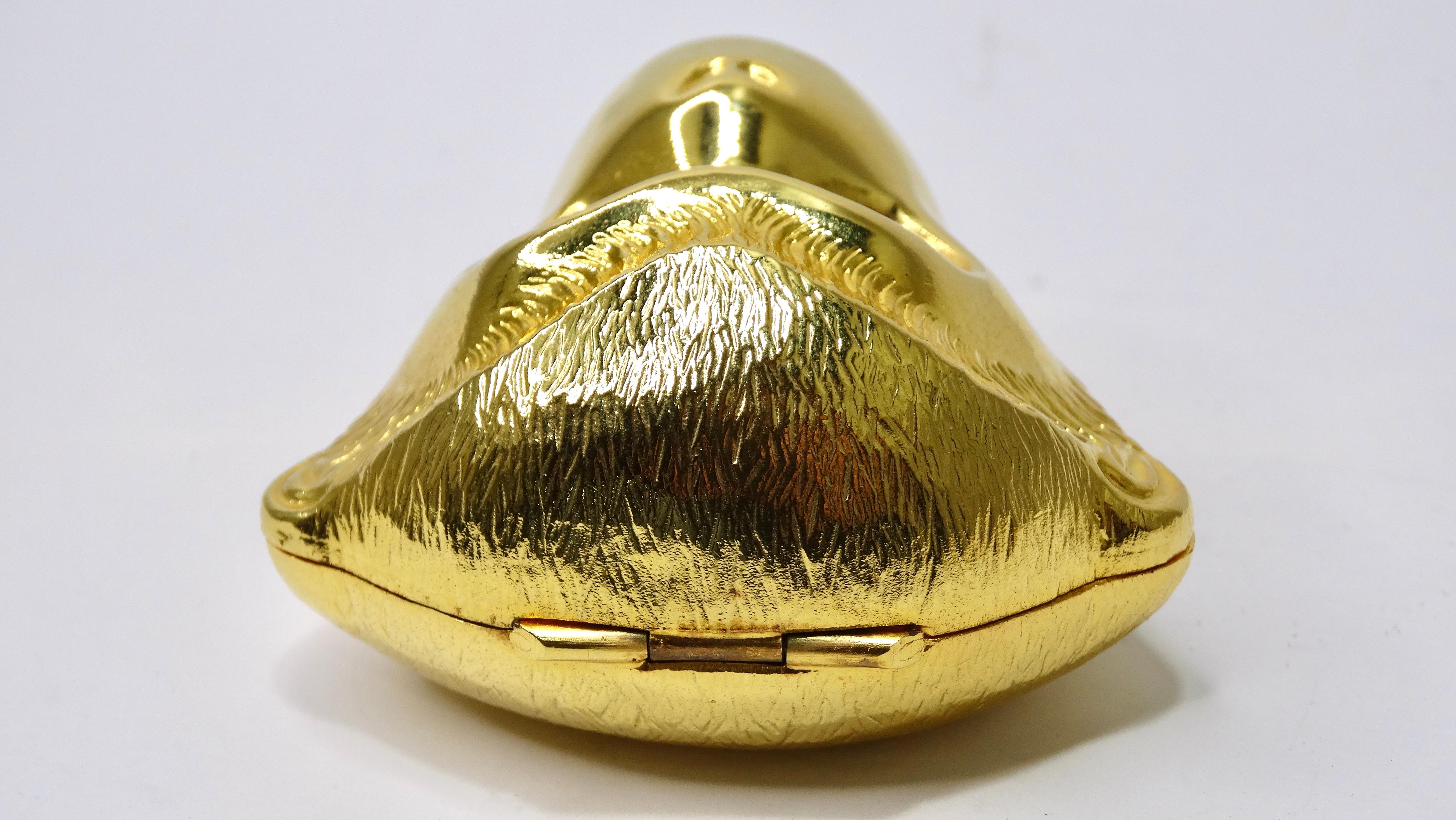 Femenino o masculino Judith Leiber Baratija Mono Tono Oro en venta