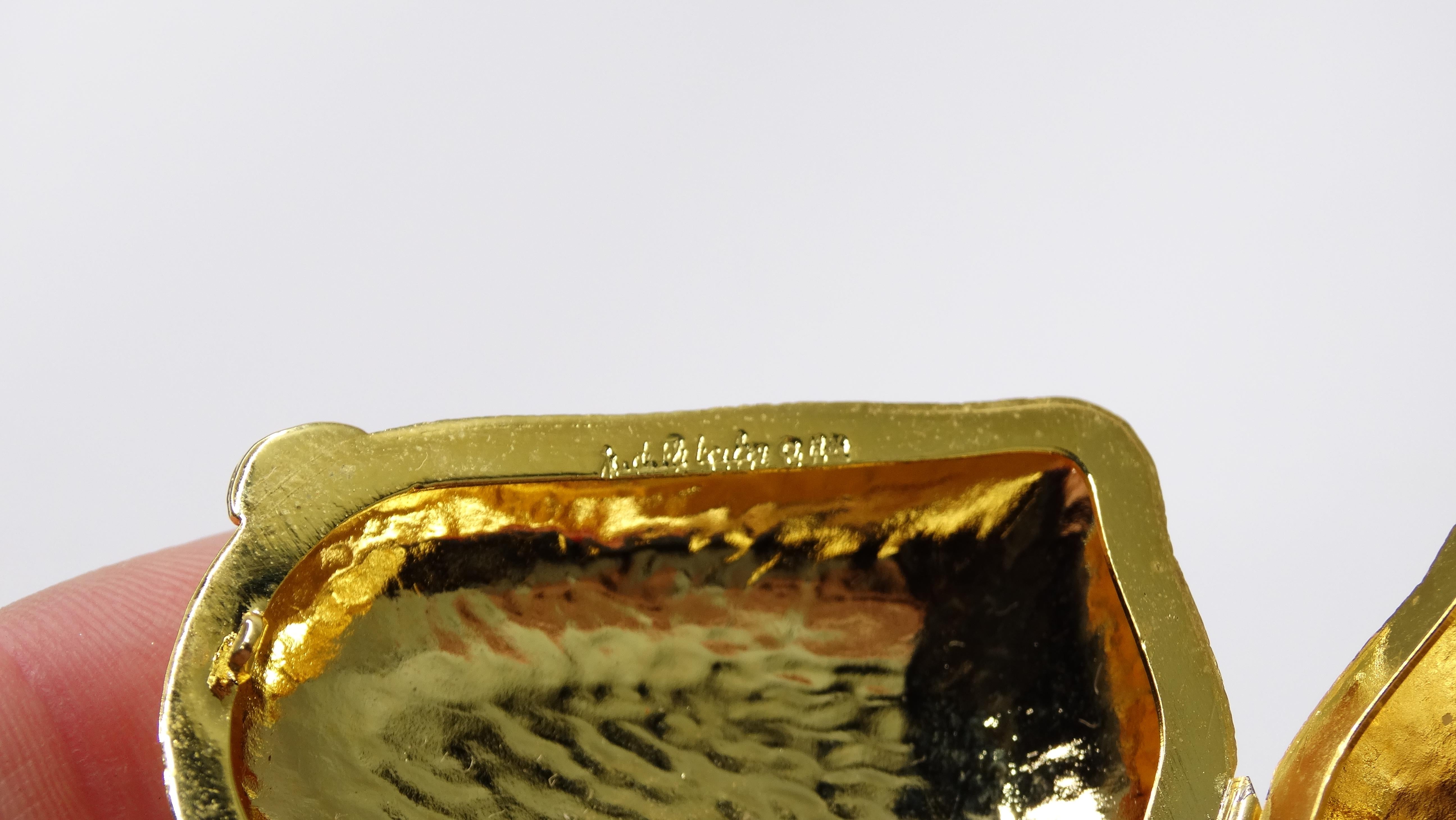 Judith Leiber - Boîte à bijoux en métal doré pour singe en vente 2