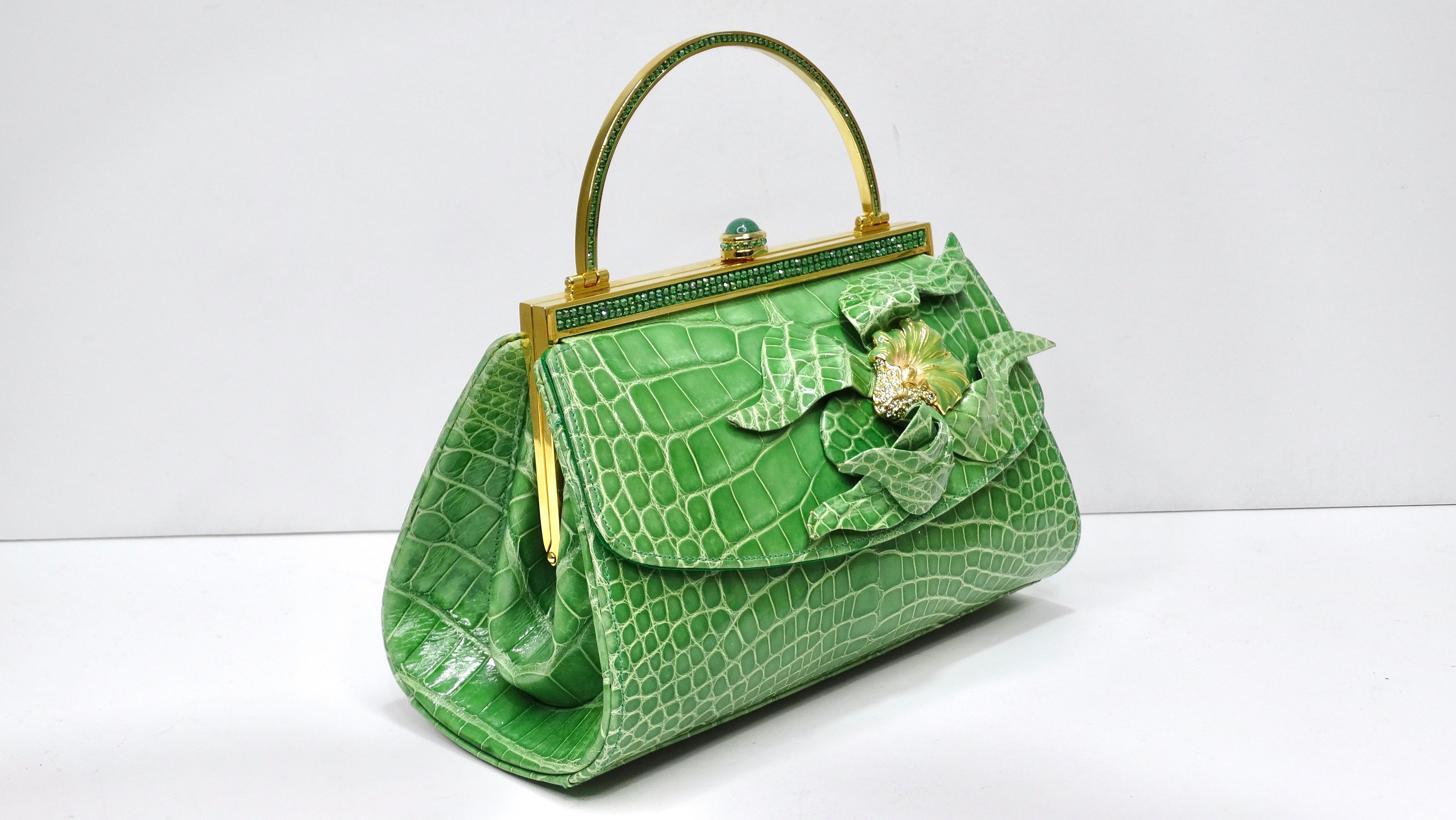 green evening bag