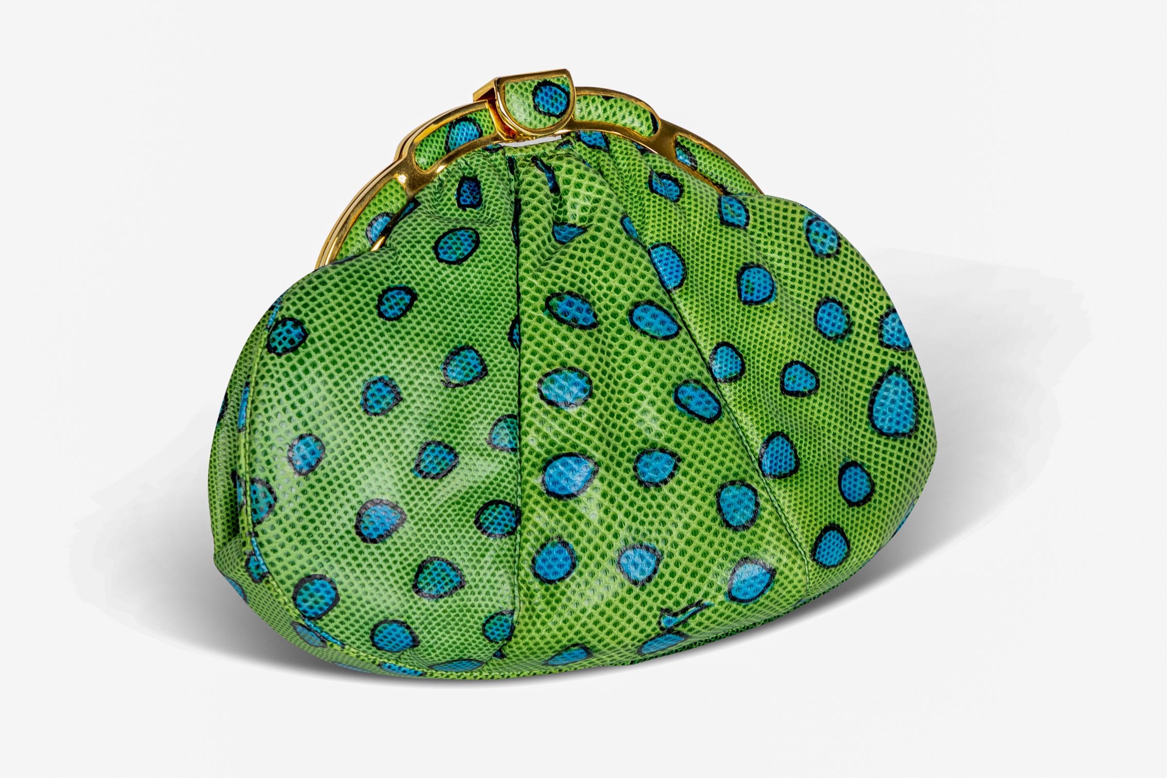 Creativity is certainly a defining feature of Judith Leiber bags. From rhinestone encrusted sculptural pieces, to hand-decorated leathers in unconventional color combinations, Judith Leiber’s constant production of artistic and unexpected designs