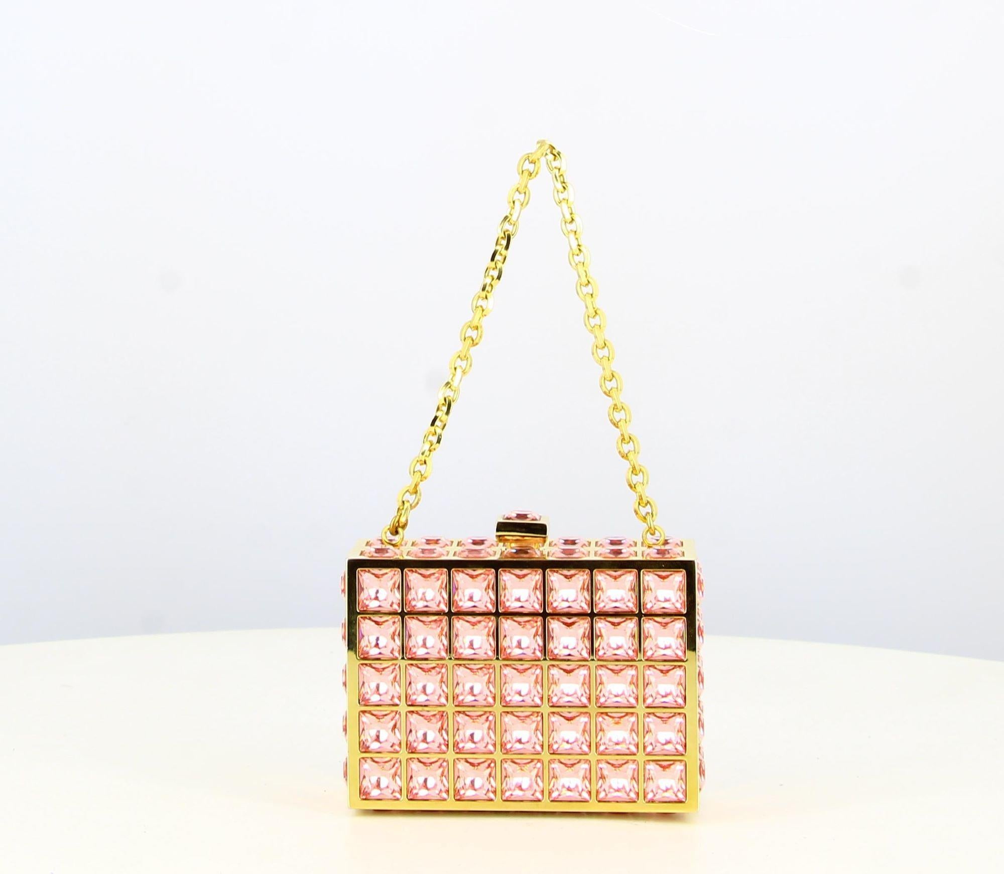 Judith Leiber Handbag Pink And Golden  1