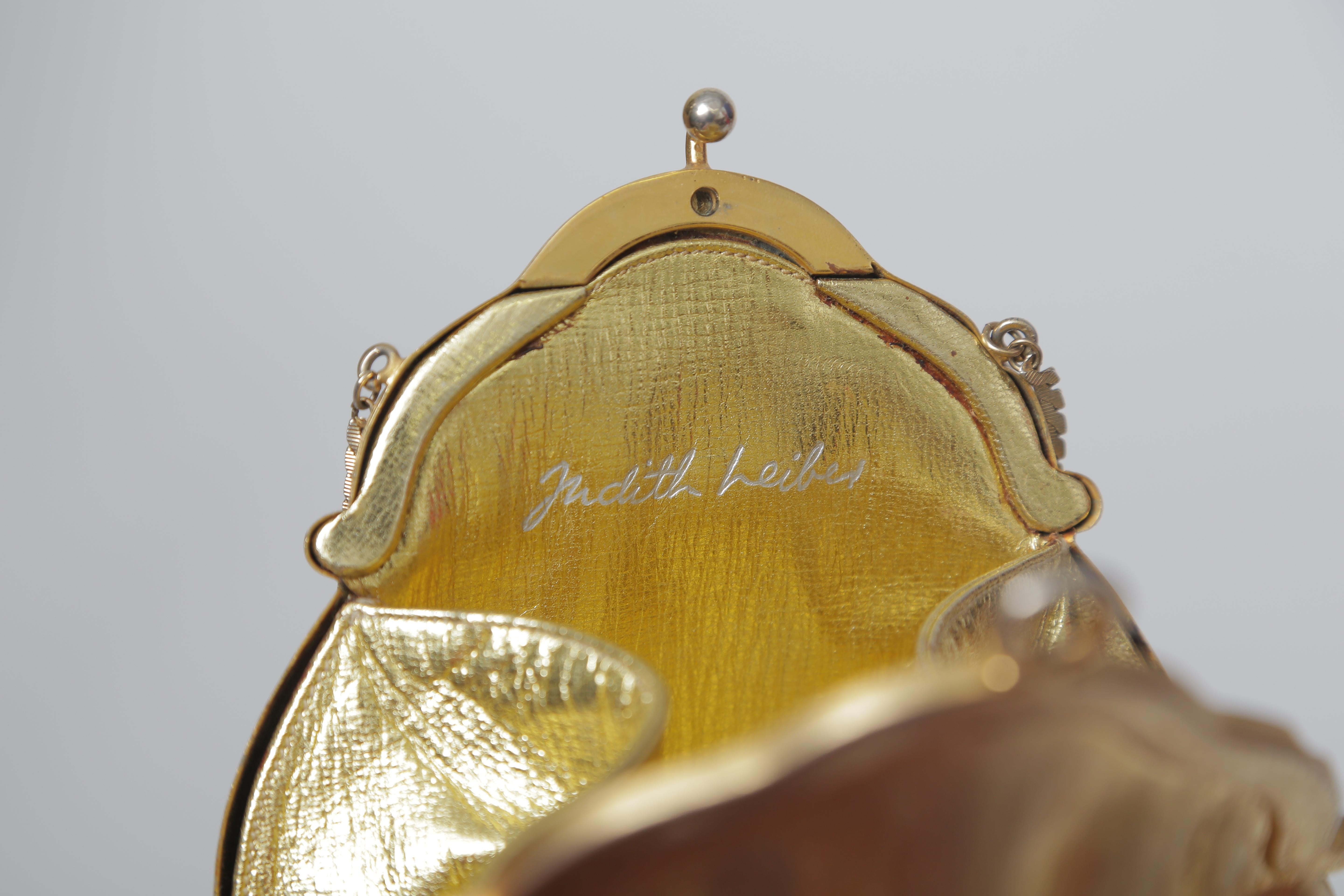 Brass Judith Leiber Hardshell Purse/Handbag For Sale
