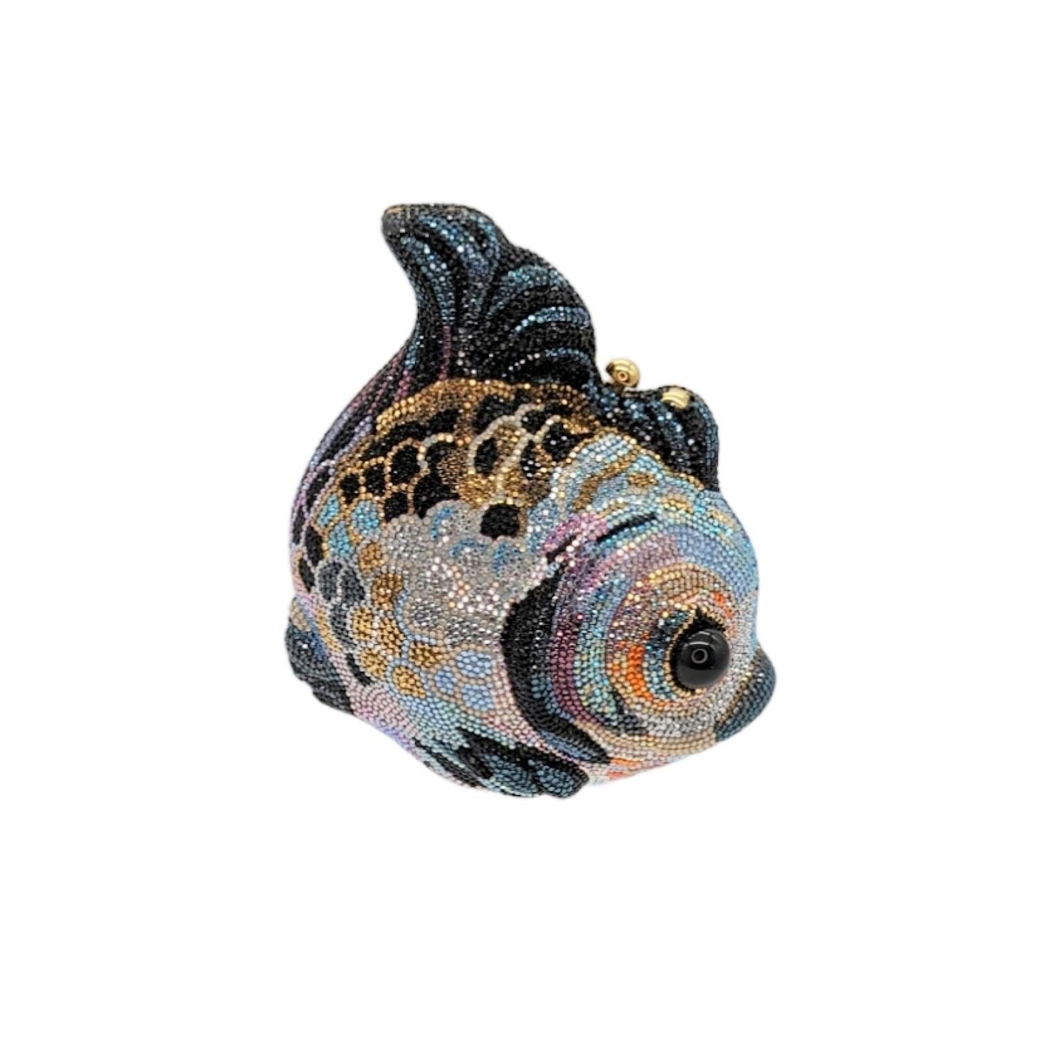 Women's Judith Leiber Koi Fish Crystal-Embellished Minaudiere Clutch