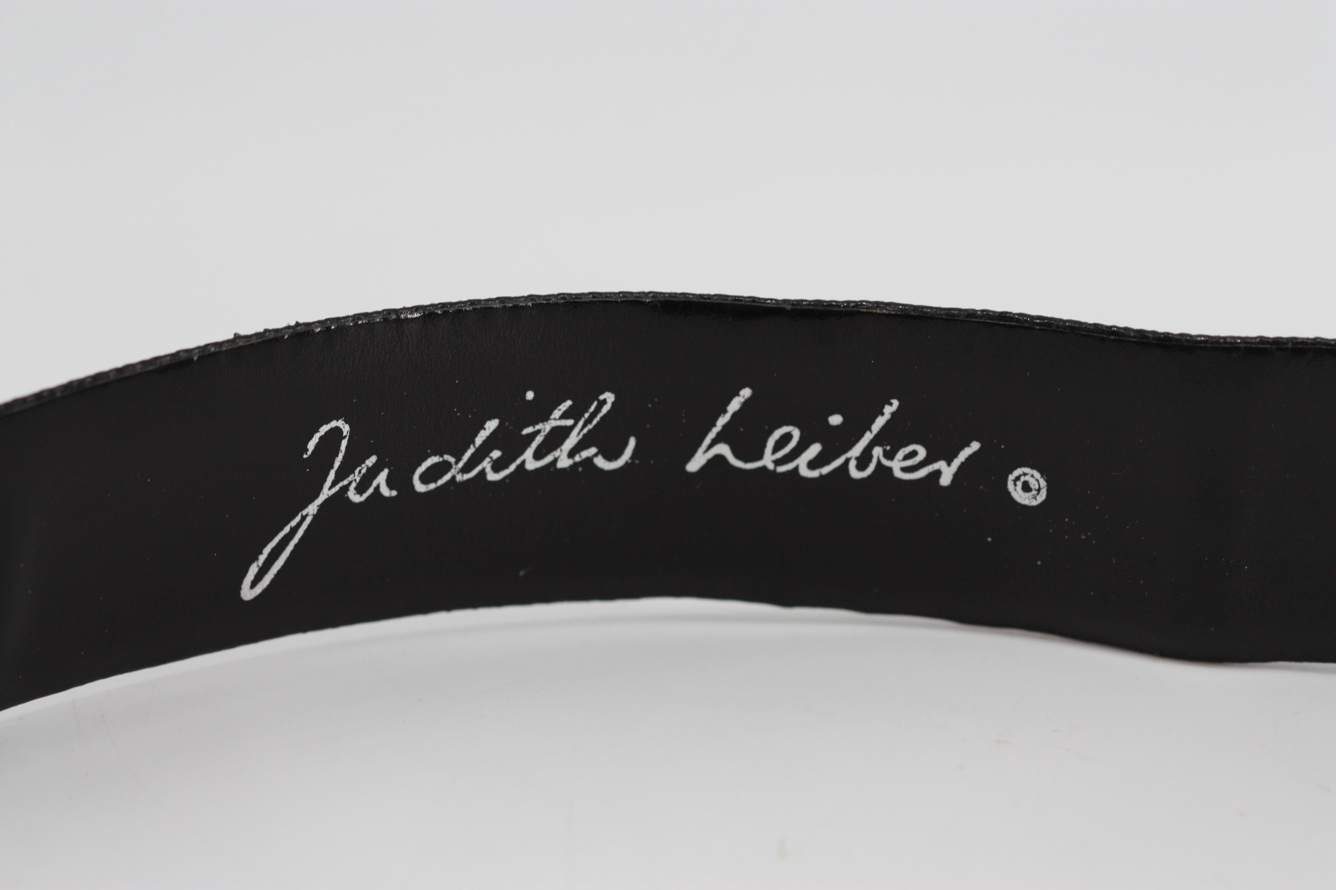 Judith Leiber Cinturón de piel y minerales para mujer Negro en venta