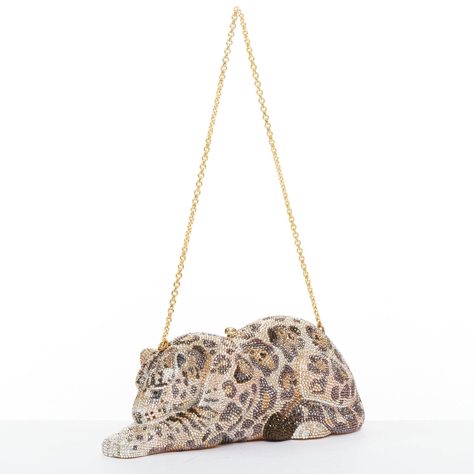 Pochette JUDITH LEIBER in edizione limitata Wildcat Chiquita jaguar minaudiere In condizioni Nuovo in vendita a Hong Kong, NT