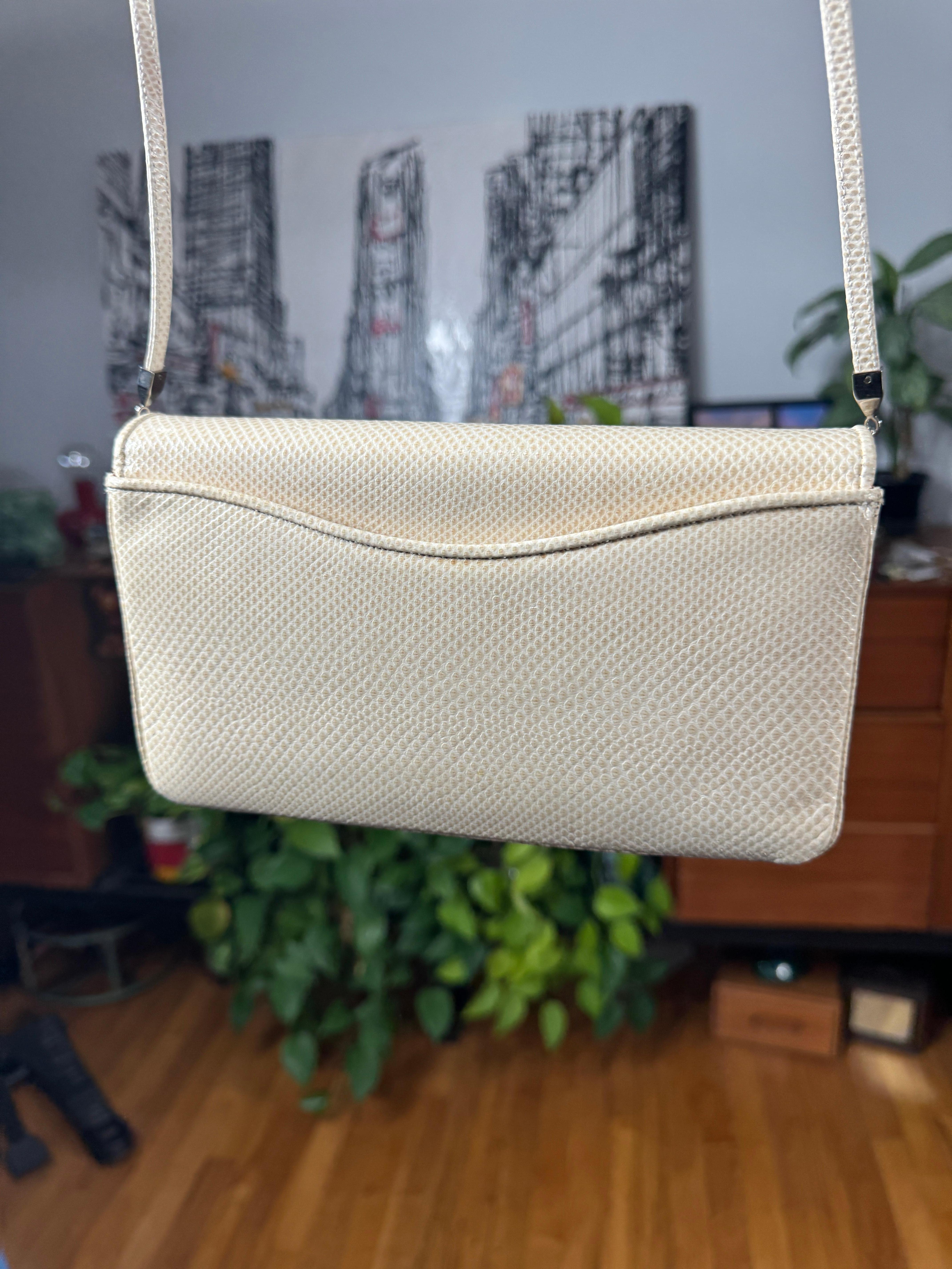 Judith Leiber Eidechsenleder Abendtasche Handtasche Clutch - Halb-Edelsteine im Angebot 15