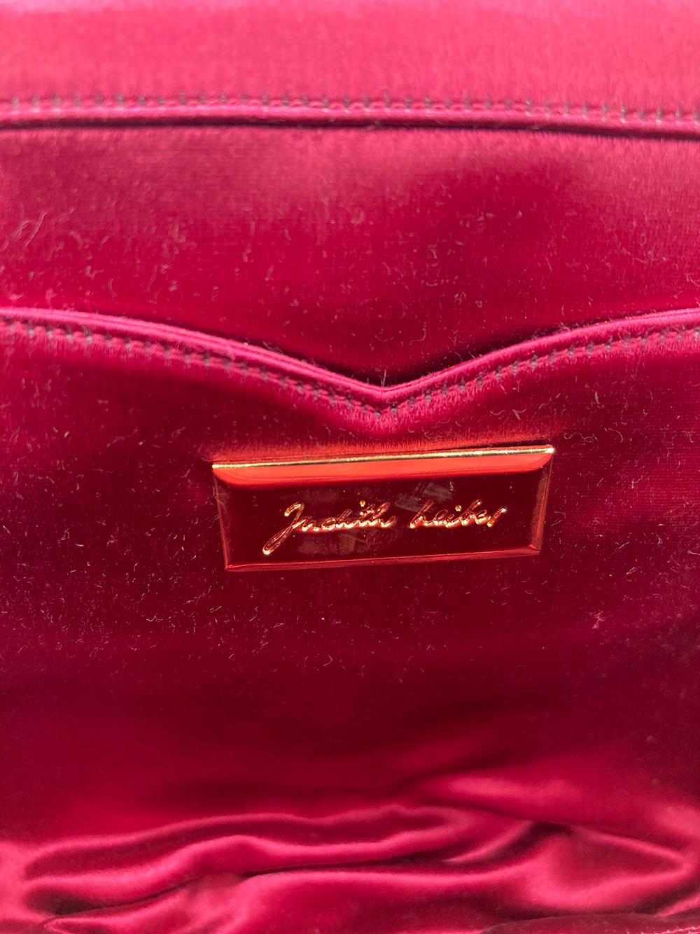 Judith Leiber Maroon Leather Suede and Lizard Tassel Strap Shoulder Bag 5