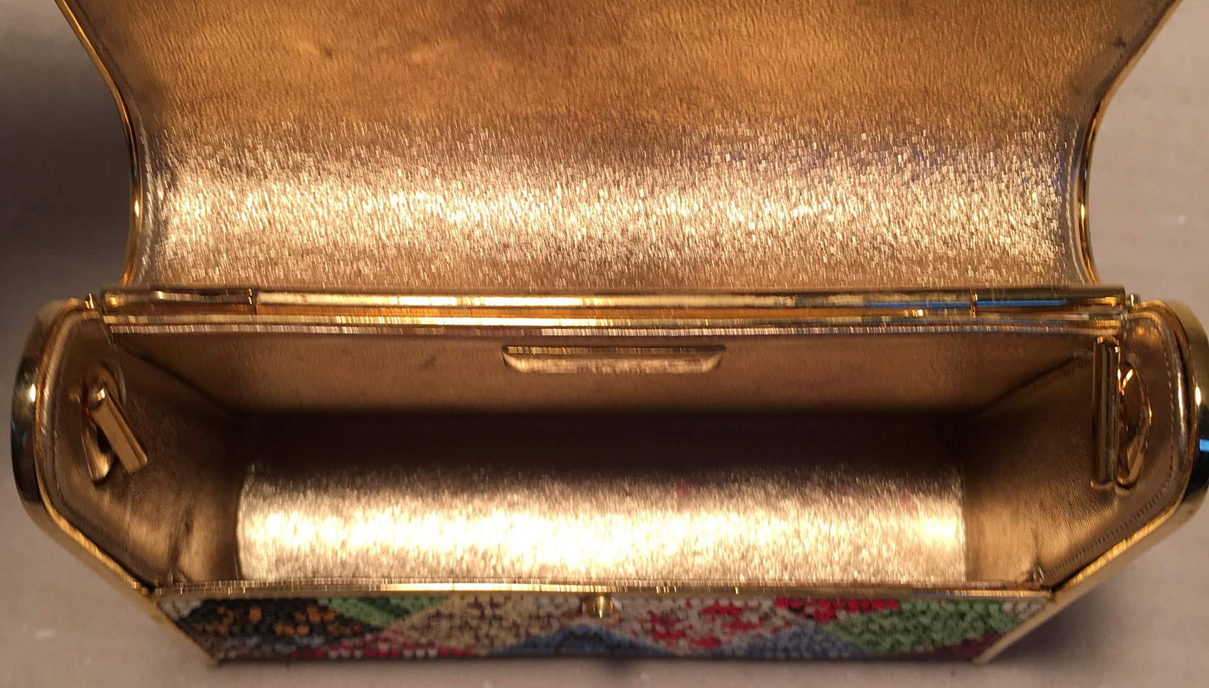 Judith Leiber Multicolor Swarovski Crystal Top Flap Box Minaudiere Evening Bag 1