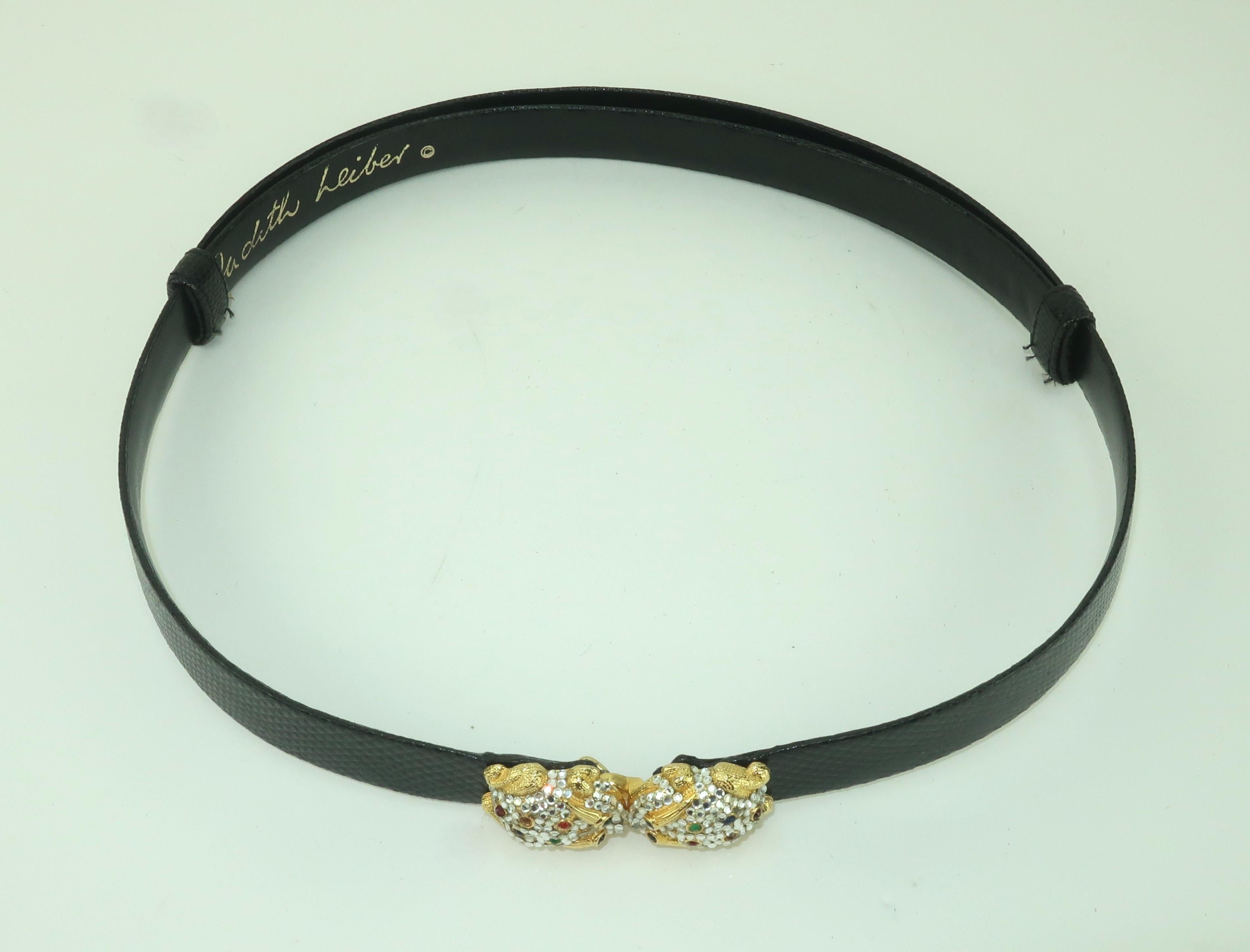 Judith Leiber Pave Crystal Bejeweled Frog Belt 1