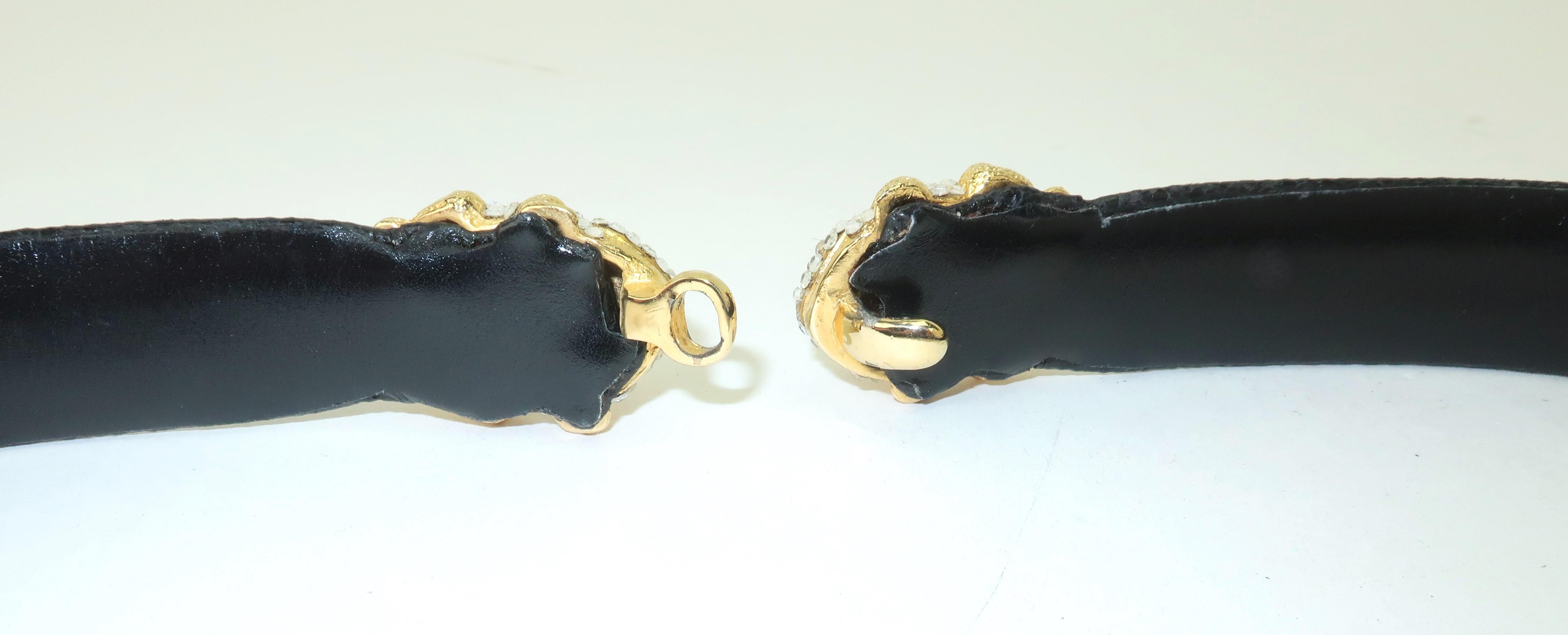 Judith Leiber Pave Crystal Bejeweled Frog Belt 4