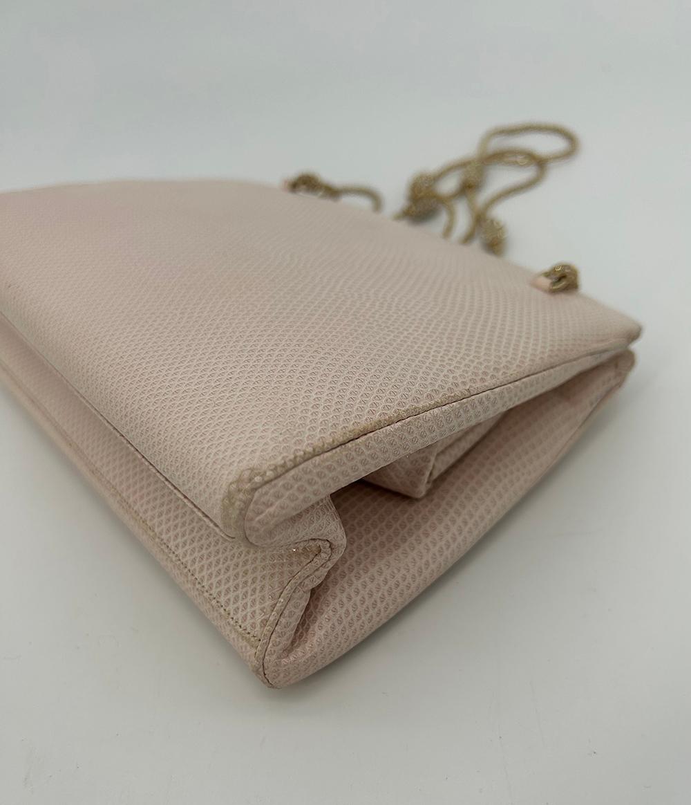 Donna Borsa Judith Leiber con tracolla in cristallo e lucertola rosa in vendita