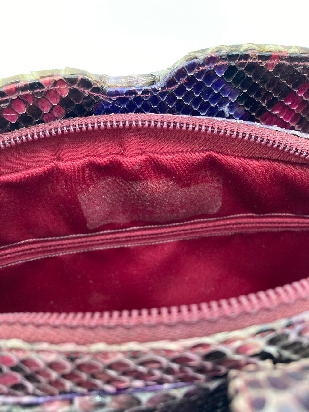 Judith Leiber Pink Python Snakeskin Shoulder Bag 7