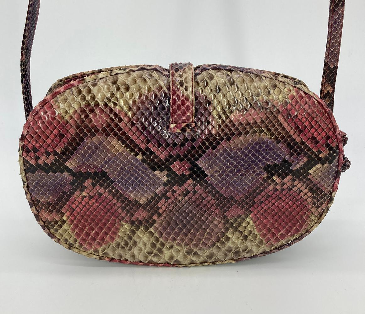 Judith Leiber Pink Python Snakeskin Shoulder Bag 1