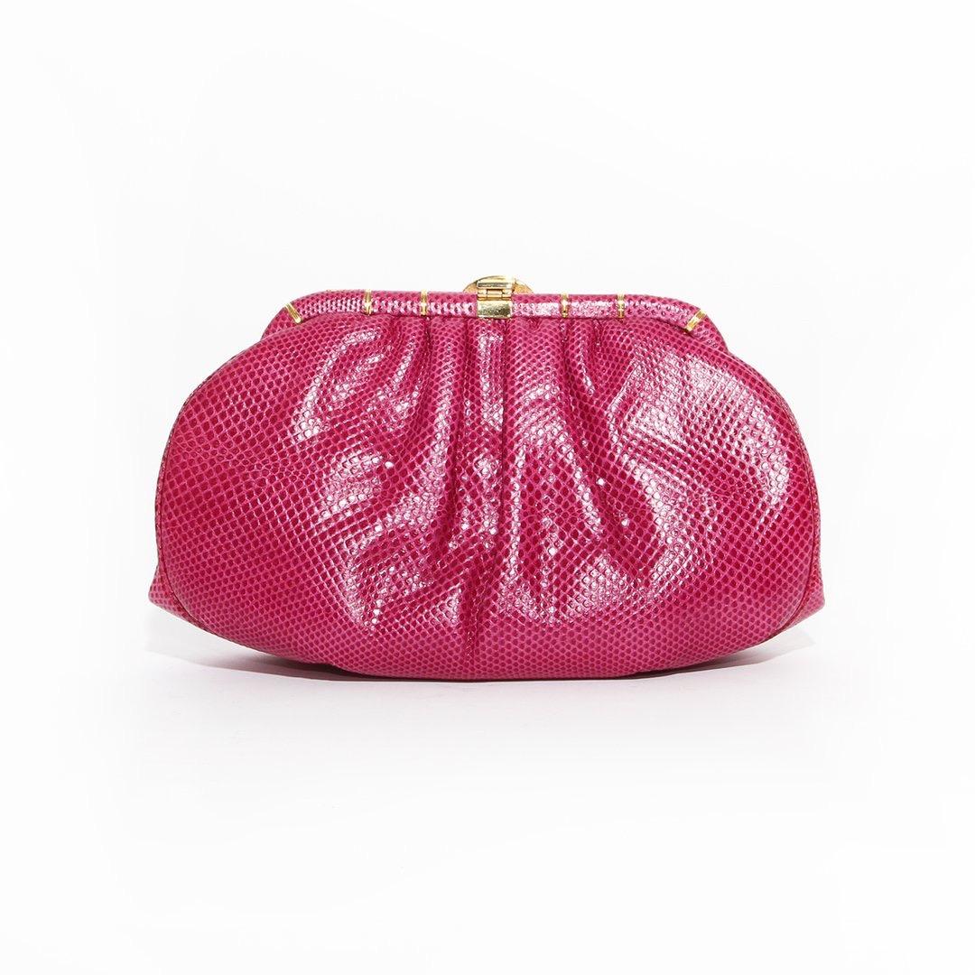 Judith Leiber Pink Rose Clutch / Shoulder Bag 1