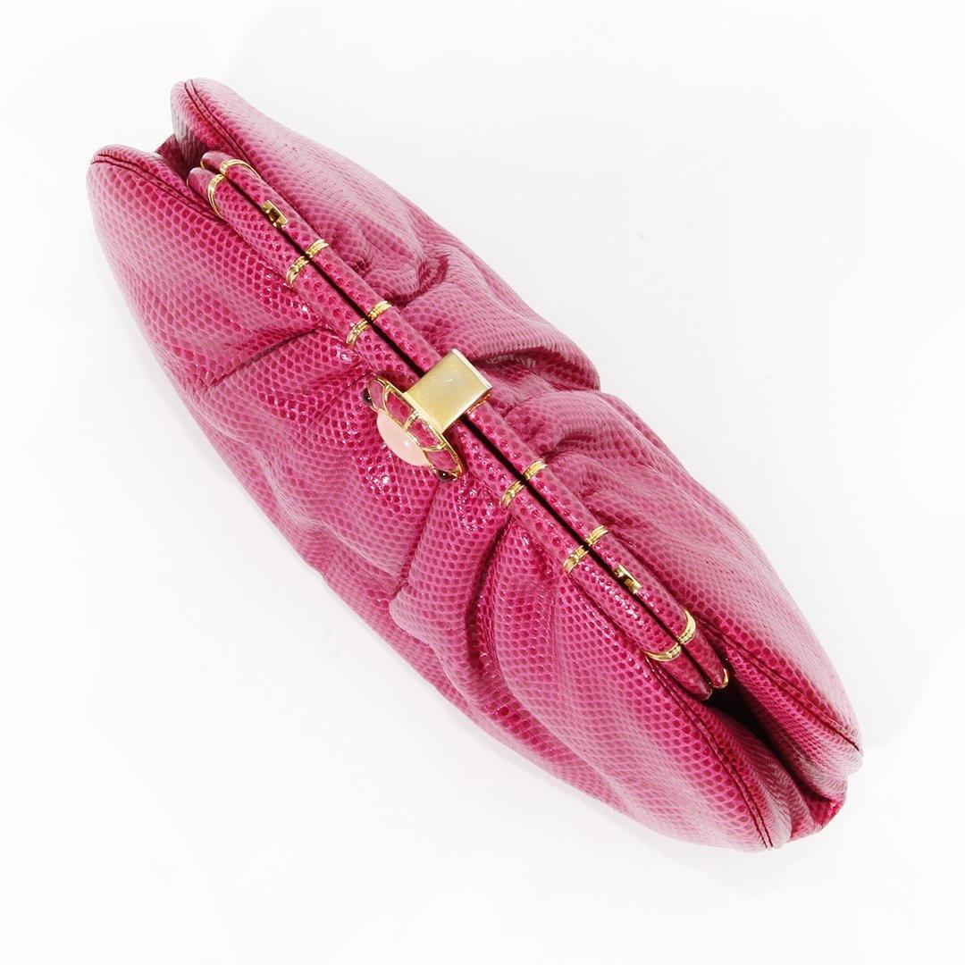 Judith Leiber Pink Rose Clutch / Shoulder Bag 4