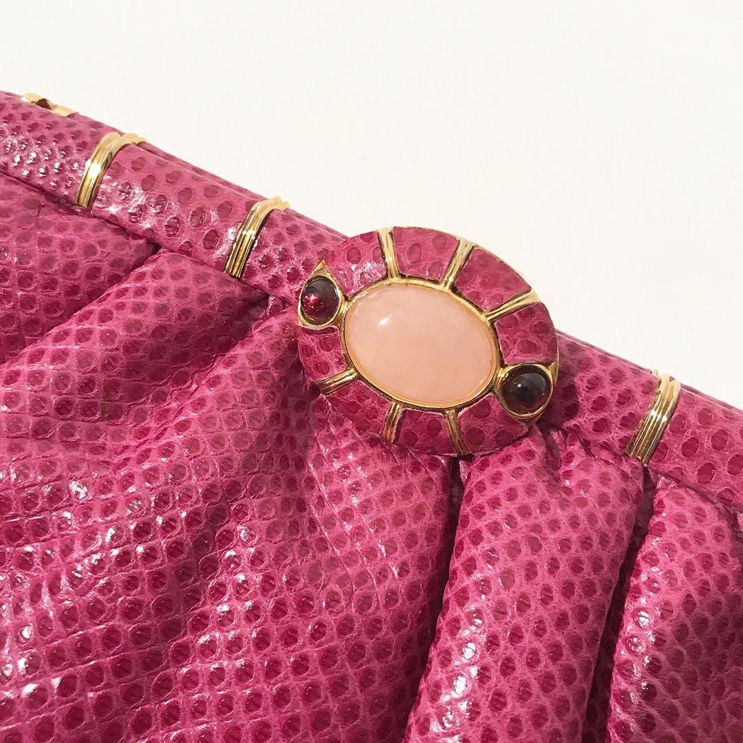 Judith Leiber Pink Rose Clutch / Shoulder Bag 5