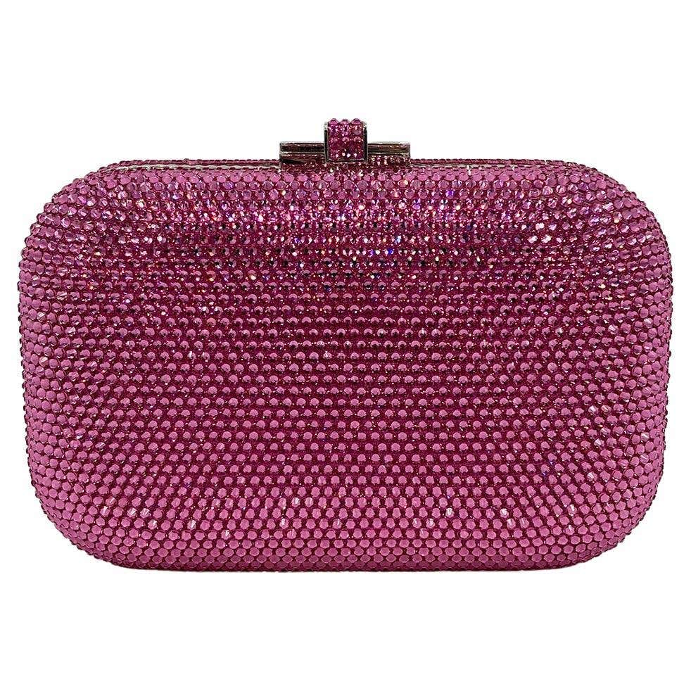 Pink Rudith Judith Leiber Pink Swarovski Crystal Minaudiere Evening Bag For Sale at ...
