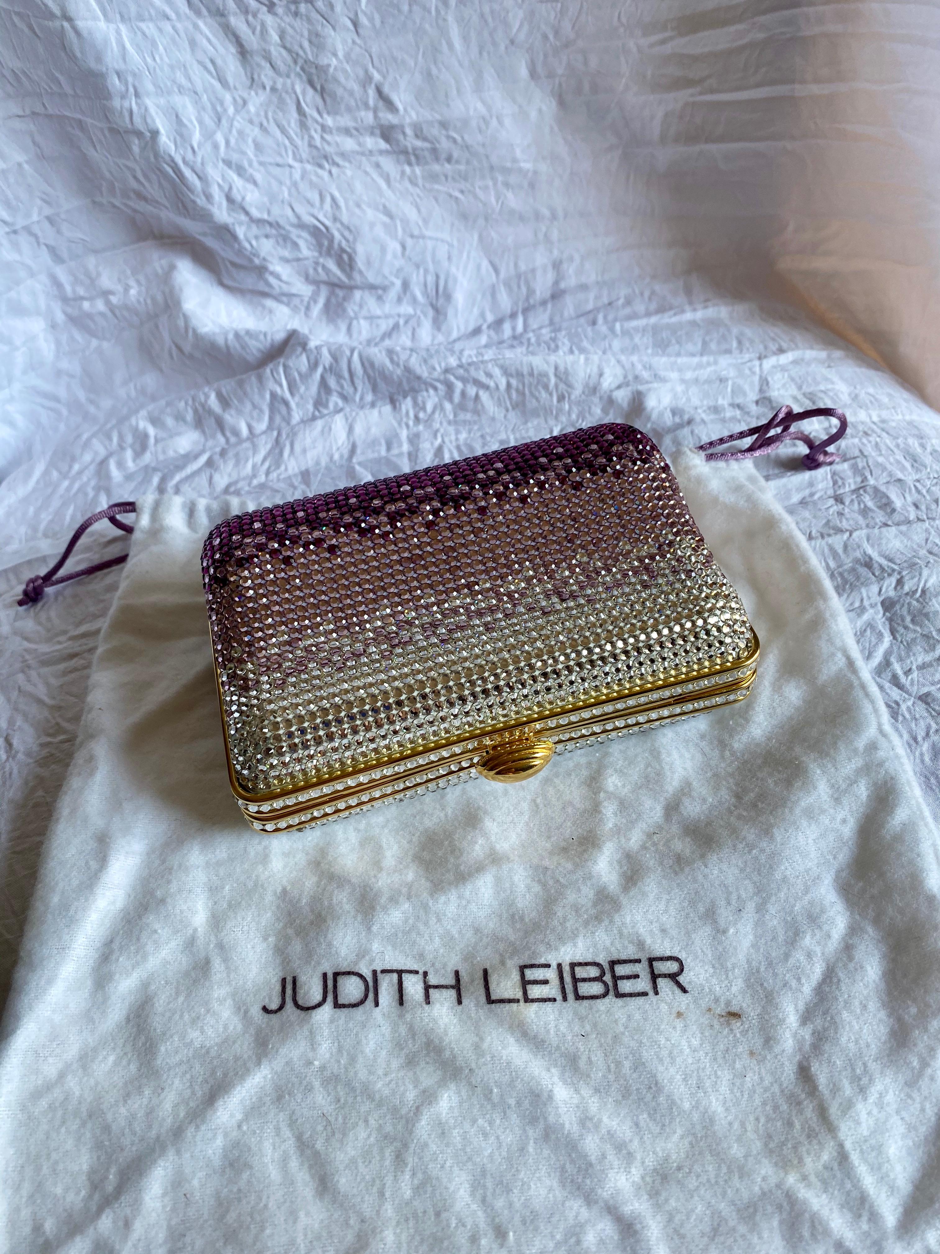 Judith Leiber Purple Ombre Evening Bag For Sale 3