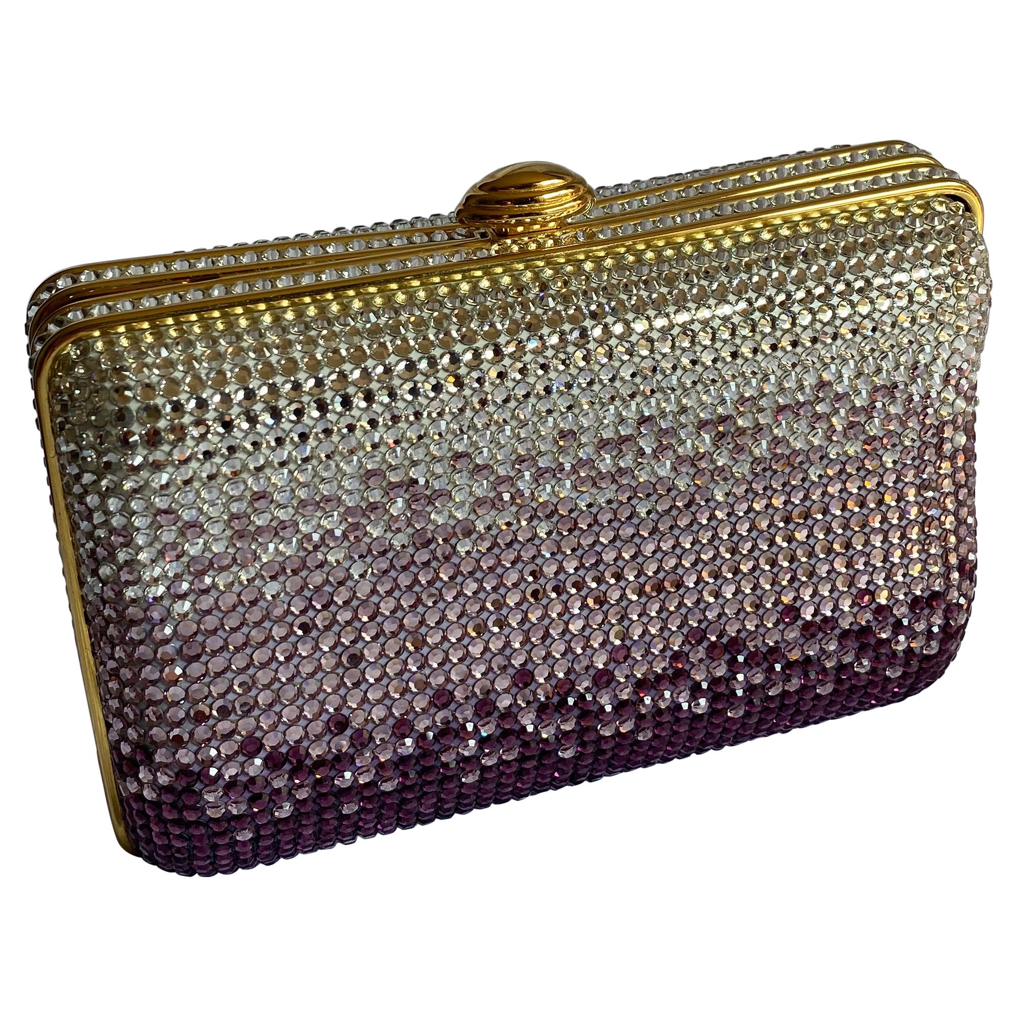Judith Leiber Purple Ombre Evening Bag For Sale