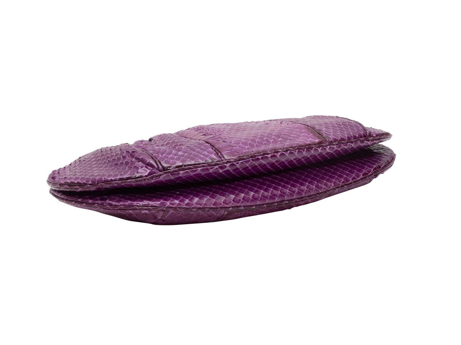 Judith Leiber Purple Snakeskin Frame Clutch 3