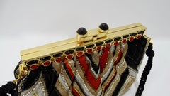 Judith Leiber Rhinestoned Chevron Evening Bag