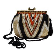 Judith Leiber Rhinestoned Chevron Evening Bag