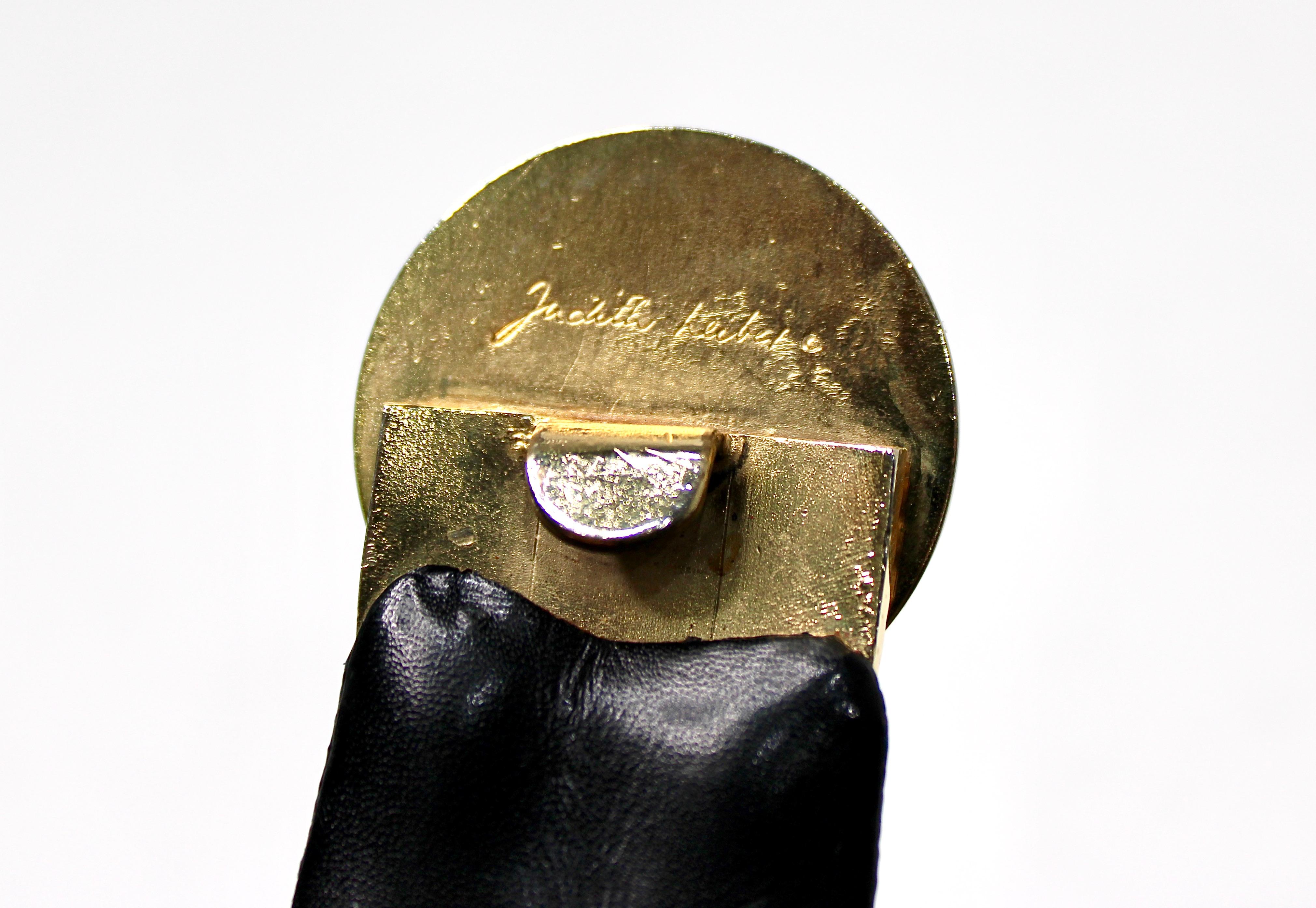 Judith Leiber Römische Münze Schwarzer Schlangenhaut Ledergürtel circa 1980s im Angebot 5