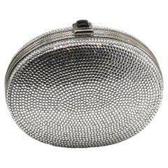 Judith Leiber Silver Minaudière Evening Bag