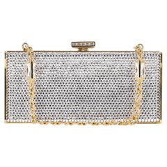 Judith Leiber Swarovski Kristall verzierte Tasche mit passendem Spiegel und Münze